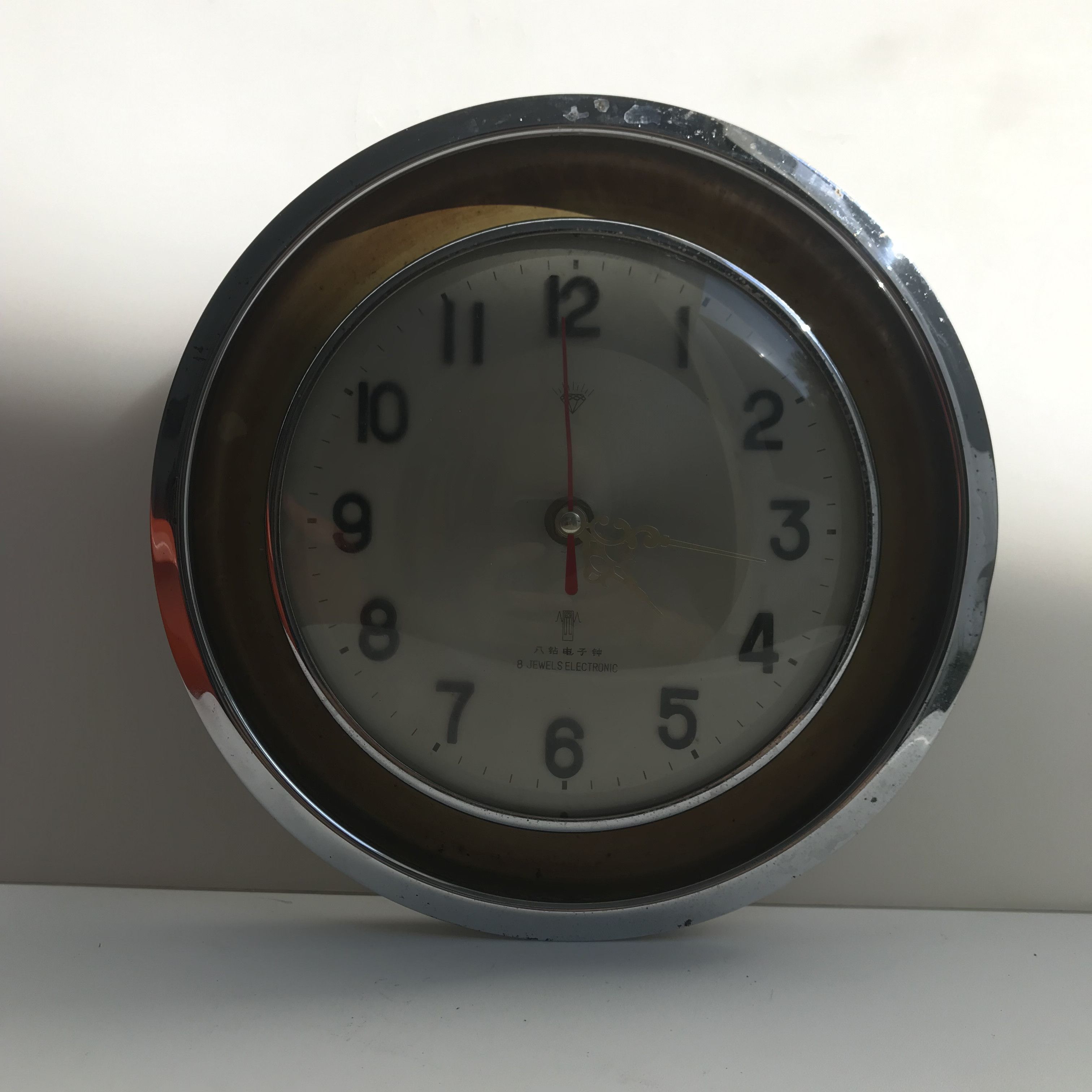 Vintage Vintage Diamond Wall Clock Silver Chrome Midcentury Japan Size ONE SIZE - 8 Thumbnail
