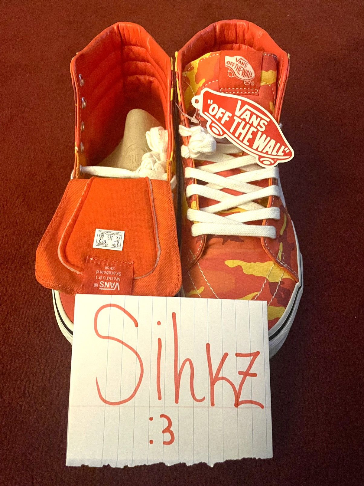Vans Vans Sk8-Hi Orange Camo Size US 8.5 / EU 41-42 - 1 Thumbnail