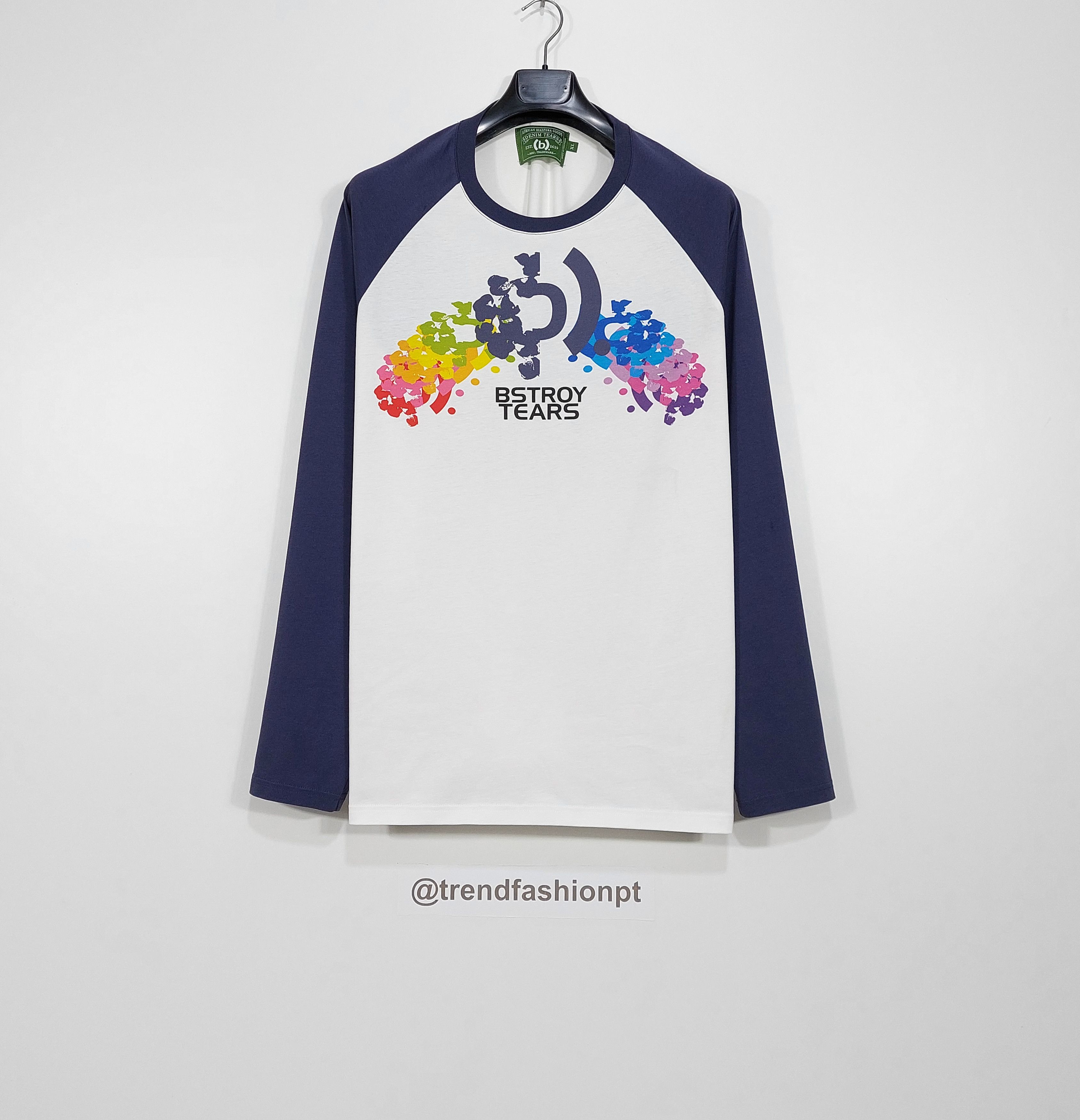 (B).Stroy × DENIM TEARS print baseball LS tshirt - white XL Size US XL / EU 56 / 4 - 1 Thumbnail