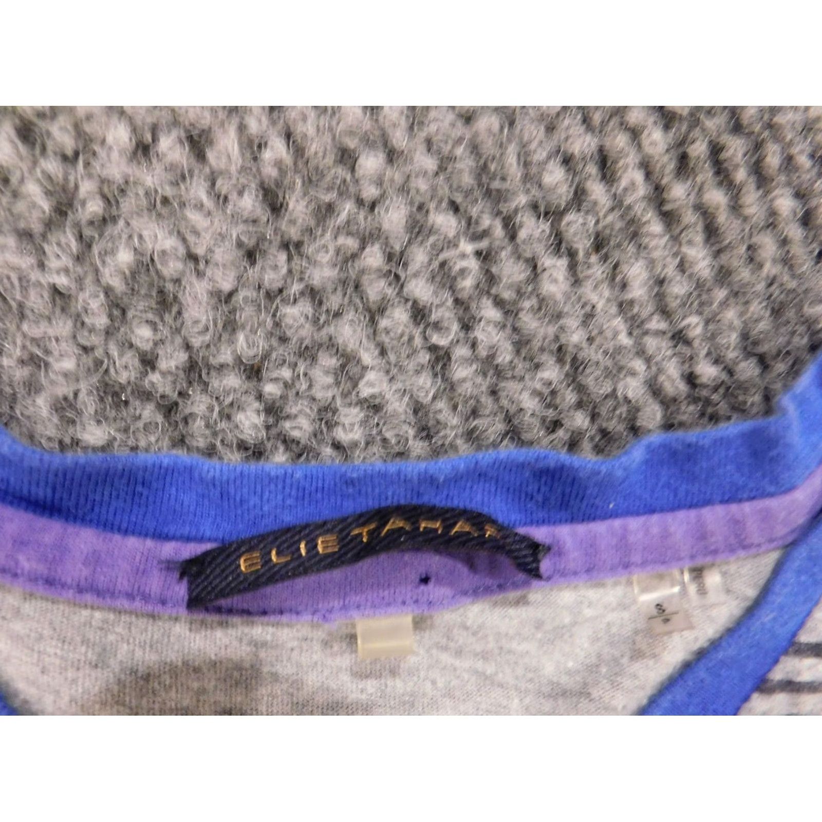 Elie Tahari Elie Tahari Shirt Mens Small Gray Striped Crew Neck Short Sleeve Cotton Logo Casual Size US S / EU 44-46 / 1 - 5 Thumbnail