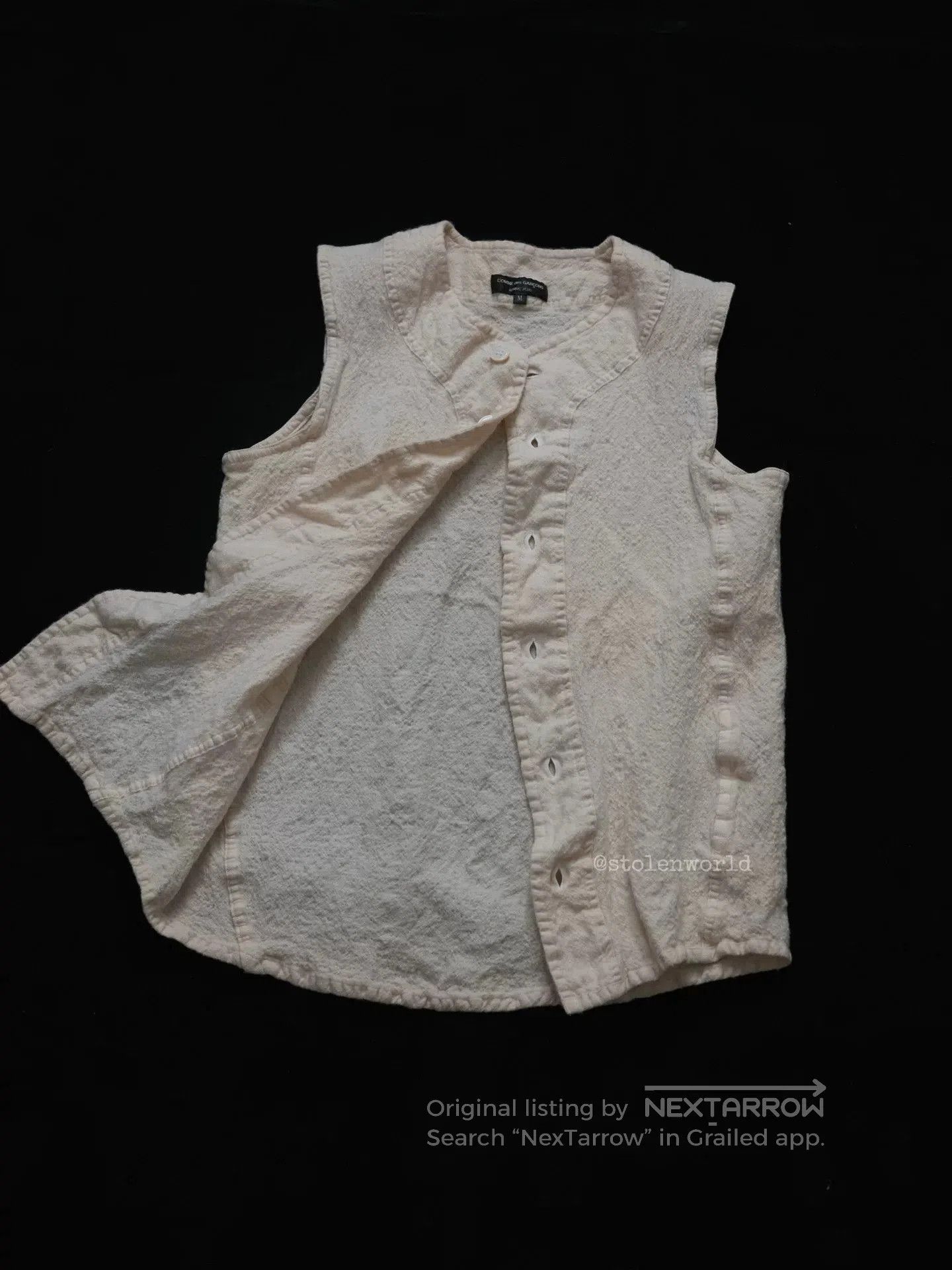 Comme des Garcons Homme Plus comme des garcons wool vest in cream. Size M / US 6-8 / IT 42-44 - 5 Thumbnail