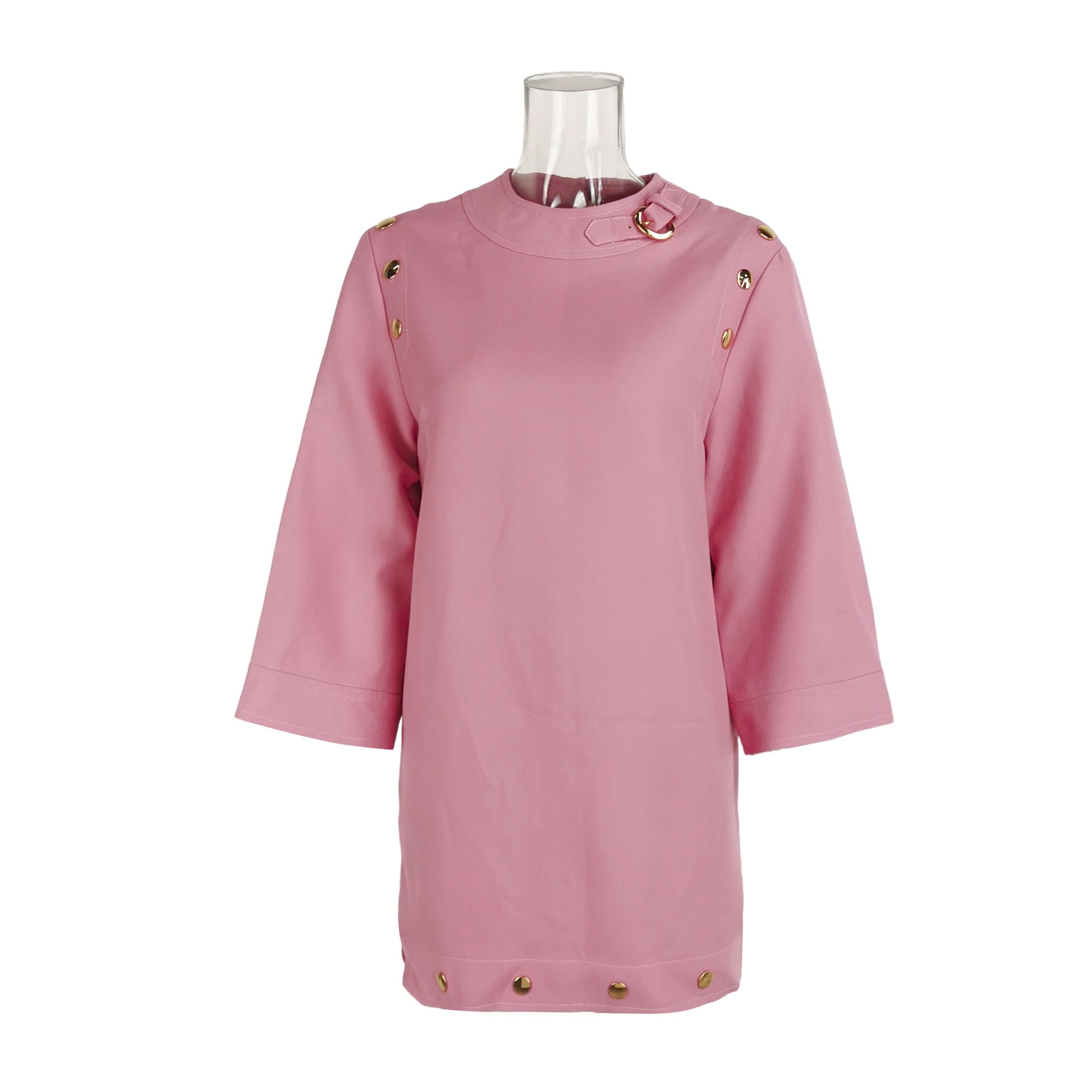 Gucci Gucci Pink Button Detail Mini Dress Size 38 Size XS / US 0-2 / IT 36-38 - 1 Thumbnail