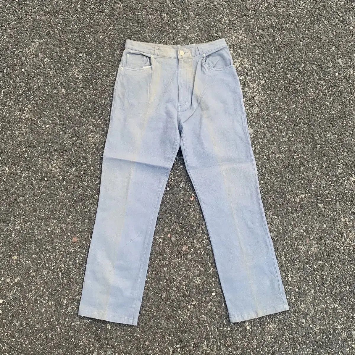 Japanese Brand × StraightFaded Japanese Vintage 5-Pocket Jeans Faded Trousers Pants Size US 29 - 1 Thumbnail