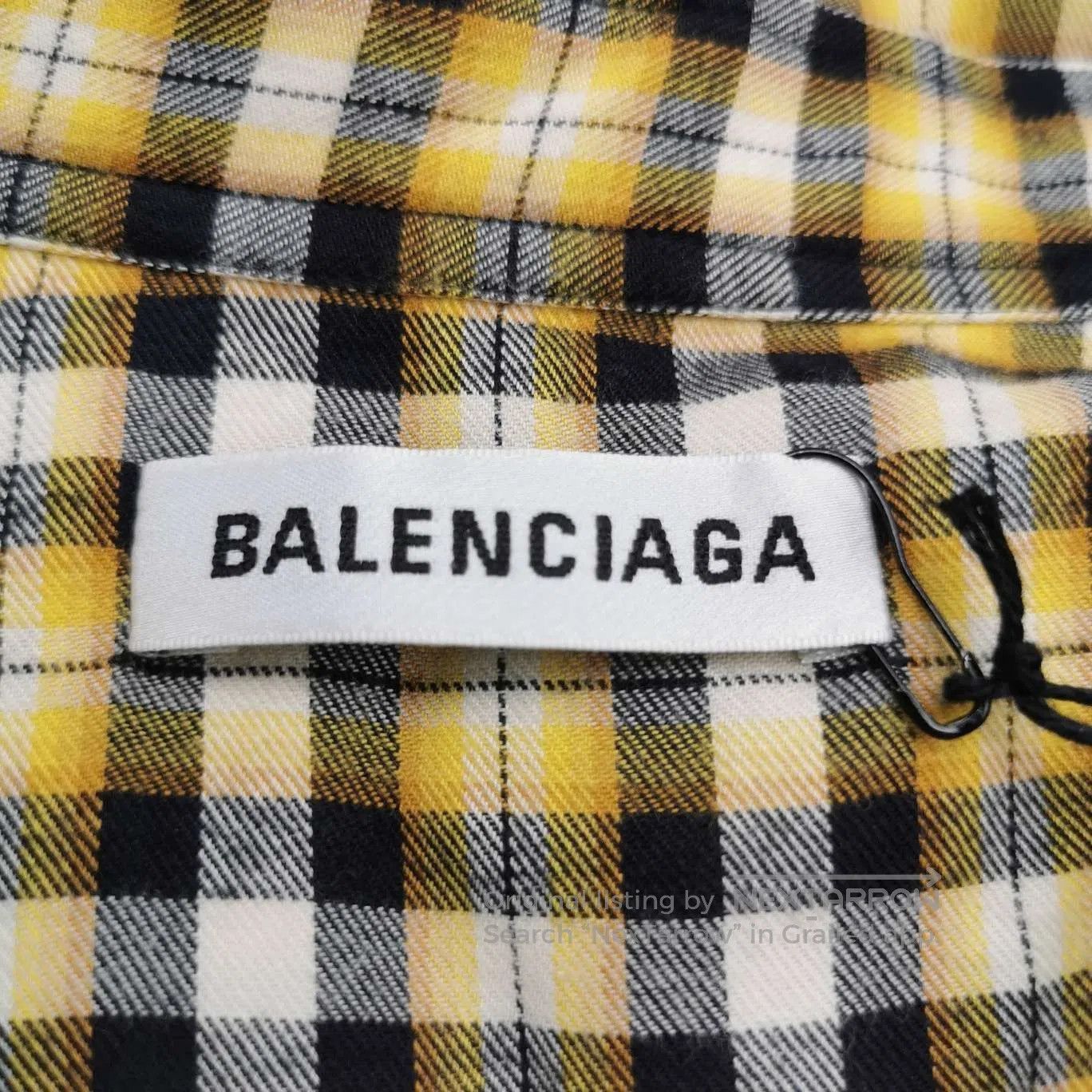Balenciaga Balenciaga Cotton Check Logo Collared Long. Size US XXS / EU 40 - 5 Thumbnail