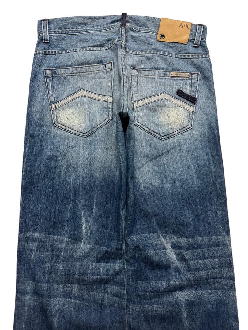 If Six Was Nine VINTAGE ARMANI EXCHANGE DESTROY SPLASHING FADED DENIM GRUNGE Size US 31 - 13 Thumbnail