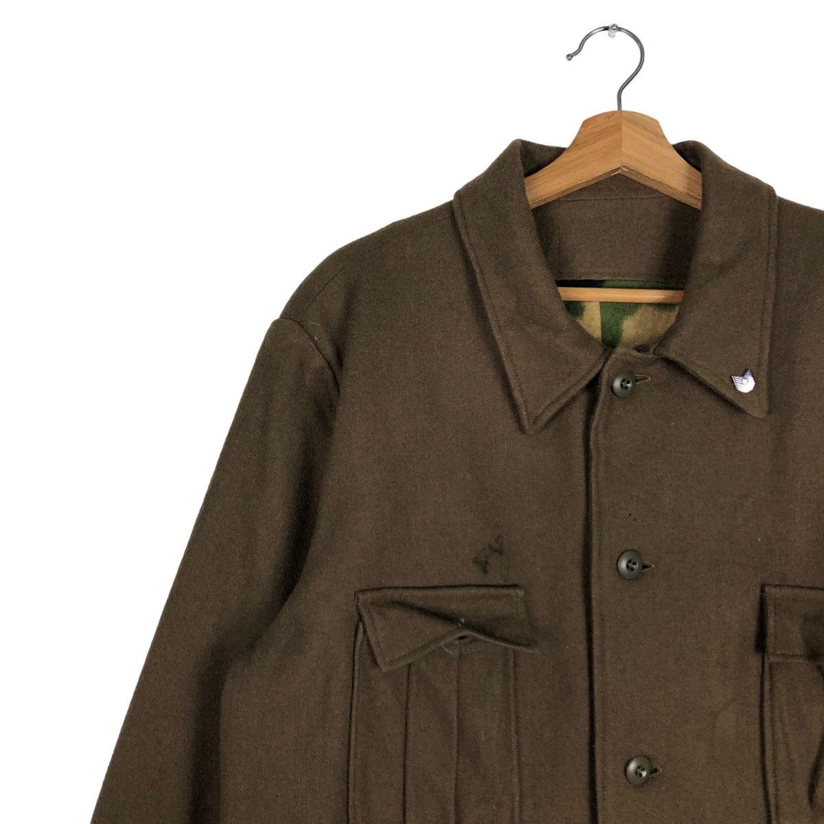 Vintage 🔥True Vintage 1940 Wool Winter Jacket Smock Military Cargo Size US M / EU 48-50 / 2 - 7 Thumbnail