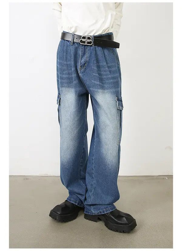 Japanese Brand Chiaki x Kawa Multi-pocket overalls washed jeans Size US 32 / EU 48 - 2 Thumbnail
