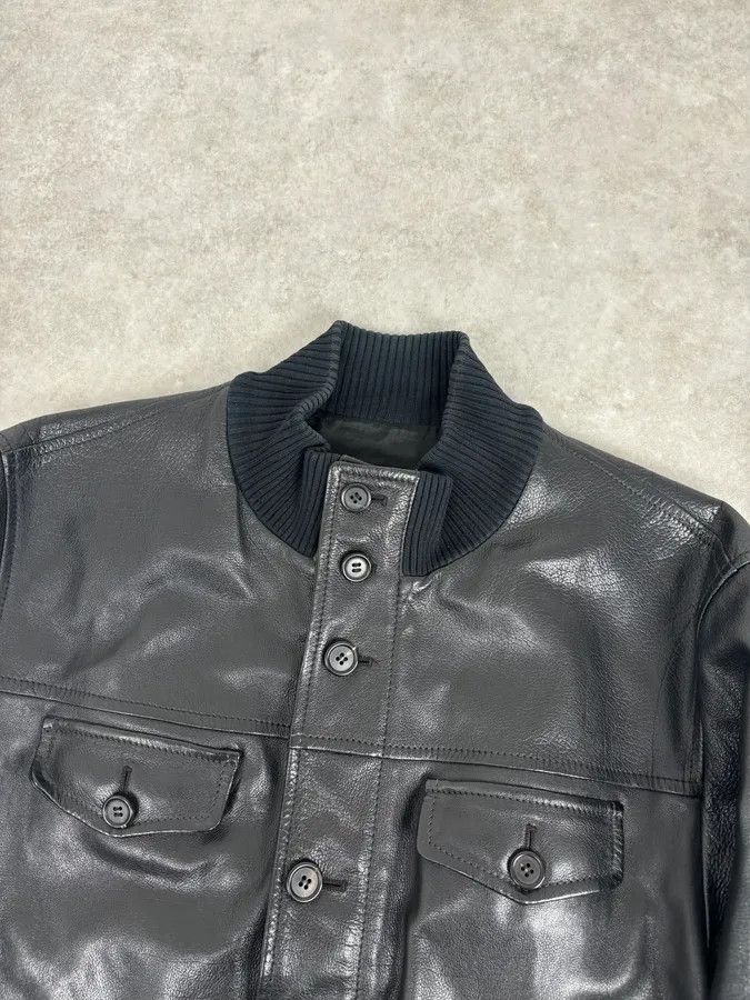 Prada AW2008 Prada Buttoned Black Leather Jacket Size US L / EU 52-54 / 3 - 4 Thumbnail