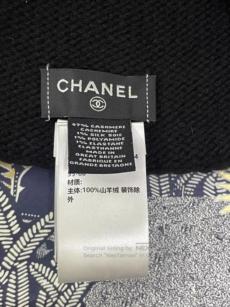 Chanel Chanel Black and white double C knitted cold cap Size ONE SIZE - 5 Thumbnail