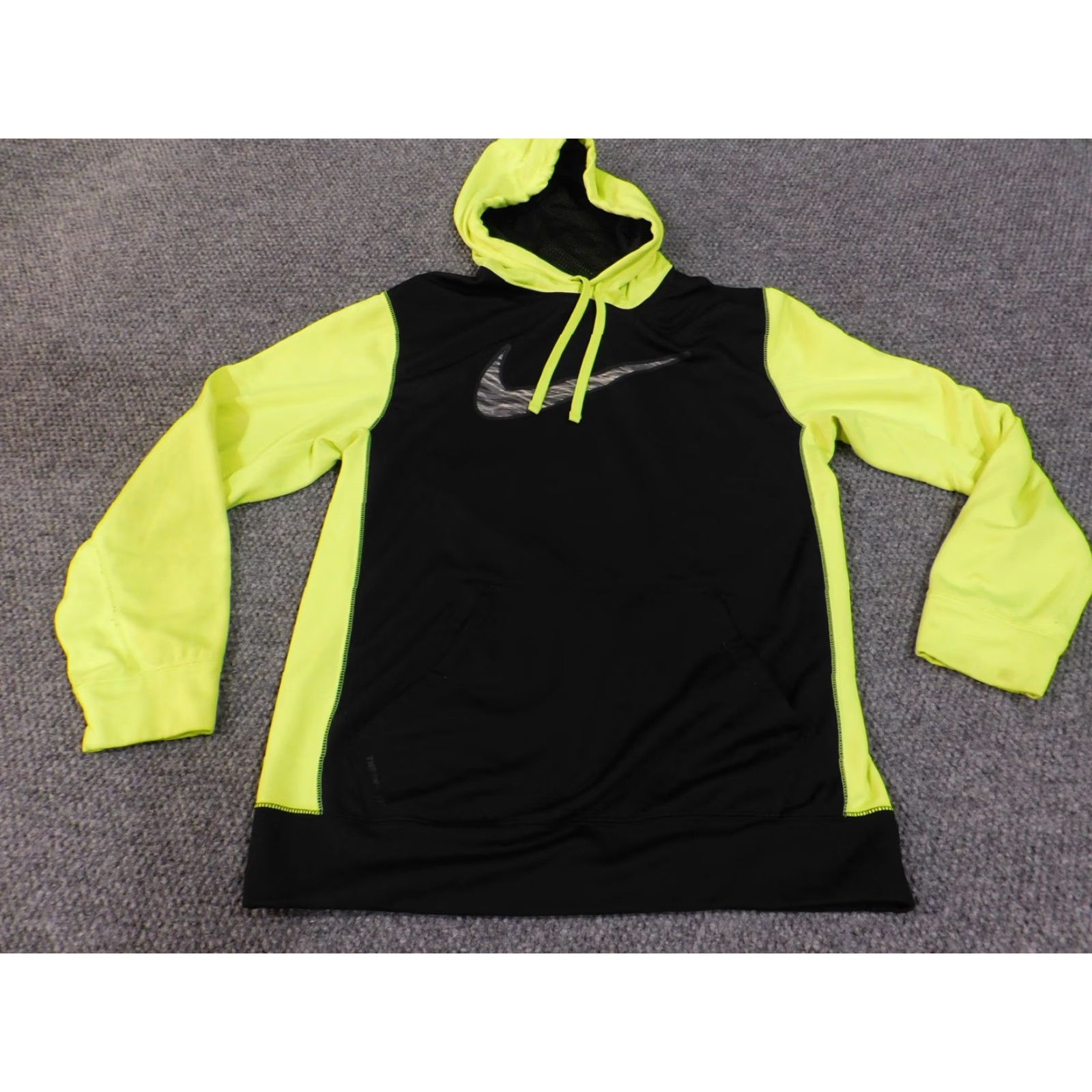 Nike Nike Therma-Fit Hoodie Mens M Black Yellow Pullover Sweatshirt Athletic Sweatshirt Gear Size US M / EU 48-50 / 2 - 2 Thumbnail