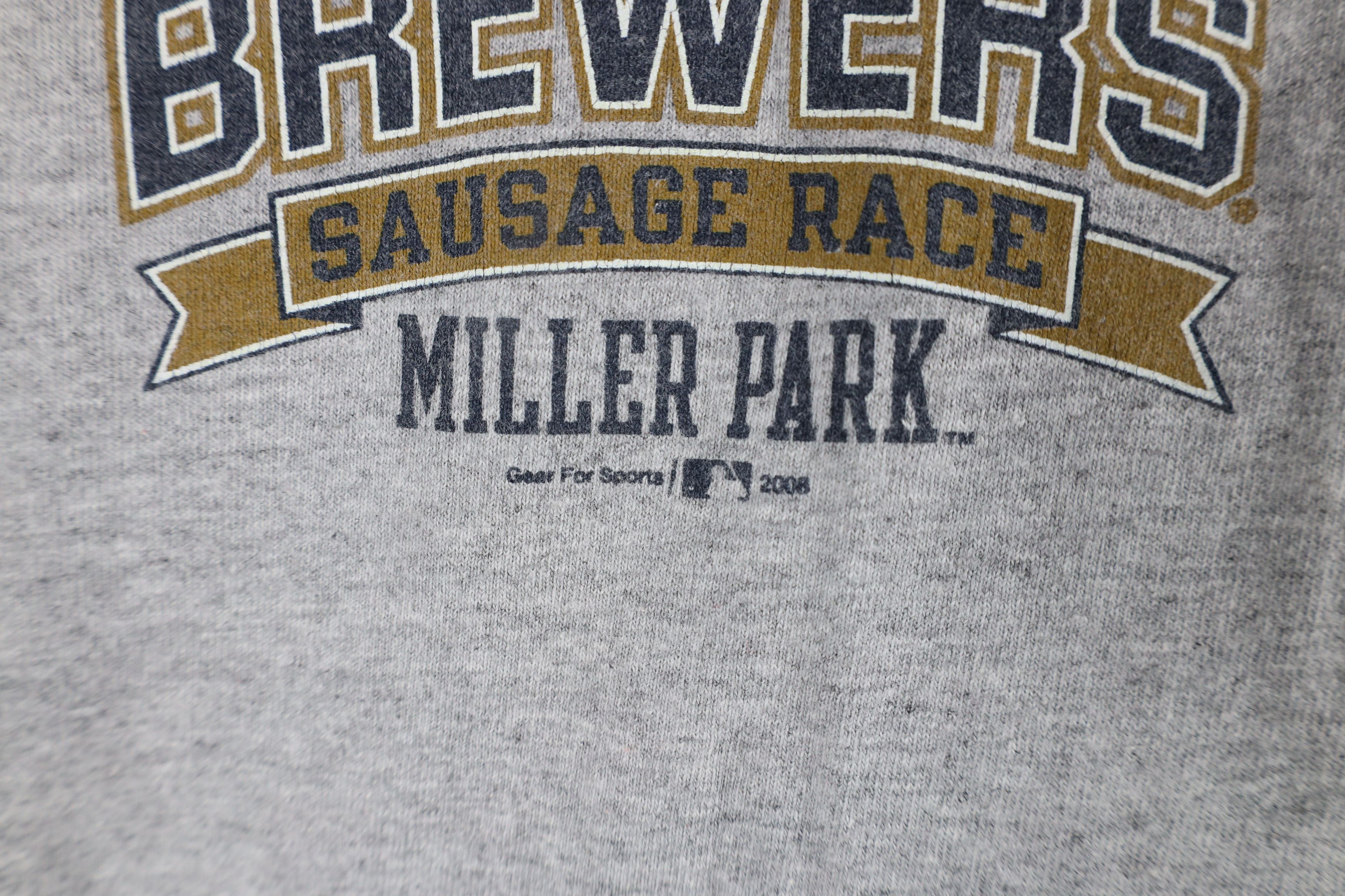 Vintage Vintage Y2K Brewers Baseball Sausage Race T-Shirt Gray Size US XXL / EU 58 / 5 - 12 Thumbnail