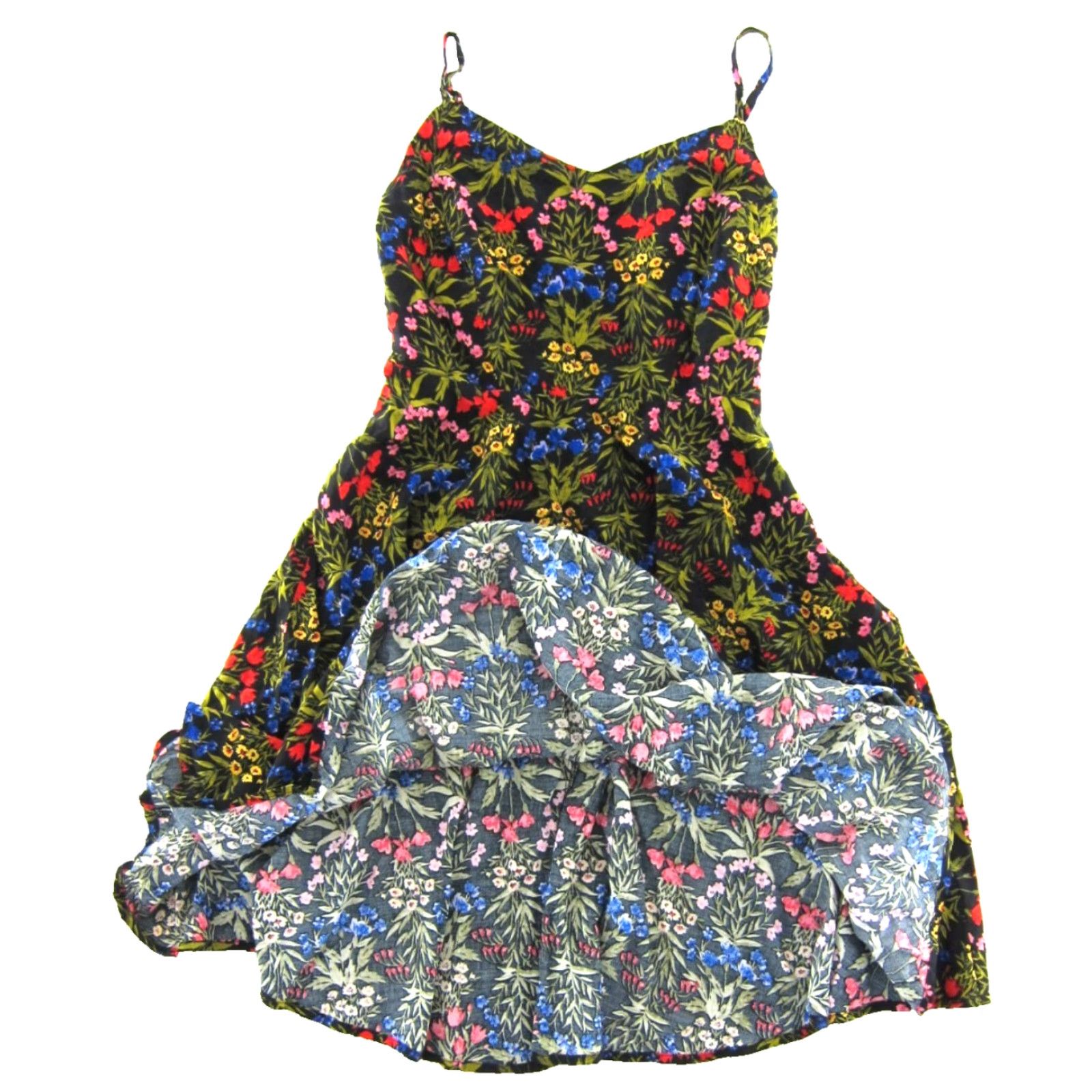 Old Navy Old Navy Tank Dress XS Black Floral Rayon Sun Dress Size XS / US 0-2 / IT 36-38 - 5 Thumbnail