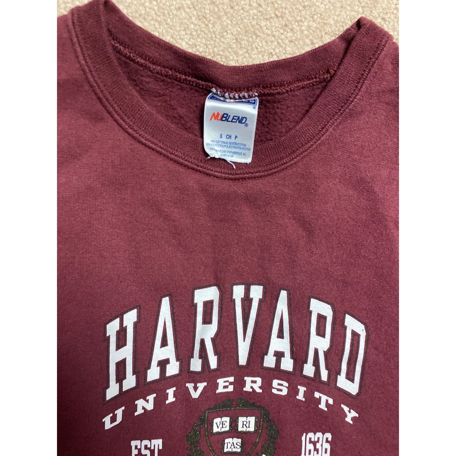 Jerzees Jerzees Harvard University Sweatshirt Small Burgundy Size S / US 4 / IT 40 - 3 Thumbnail