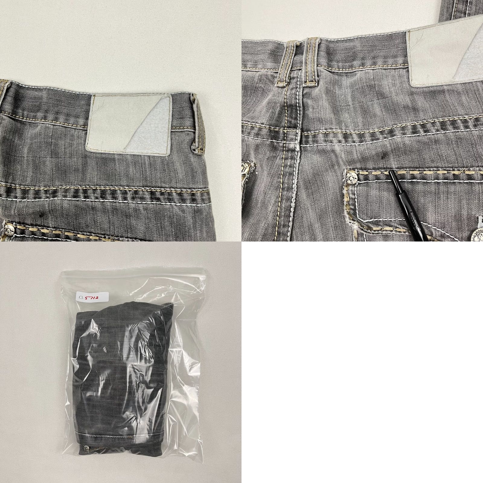 Southpole Southpole Jeans Adult 34 x 26 Washed Gray Hip Hop Grunge Wide-Leg 5-Pocket Denim Cotton Blend Regular Size Type Regular Mens Womens Size 24" / US 00 / IT 34 - 9 Thumbnail