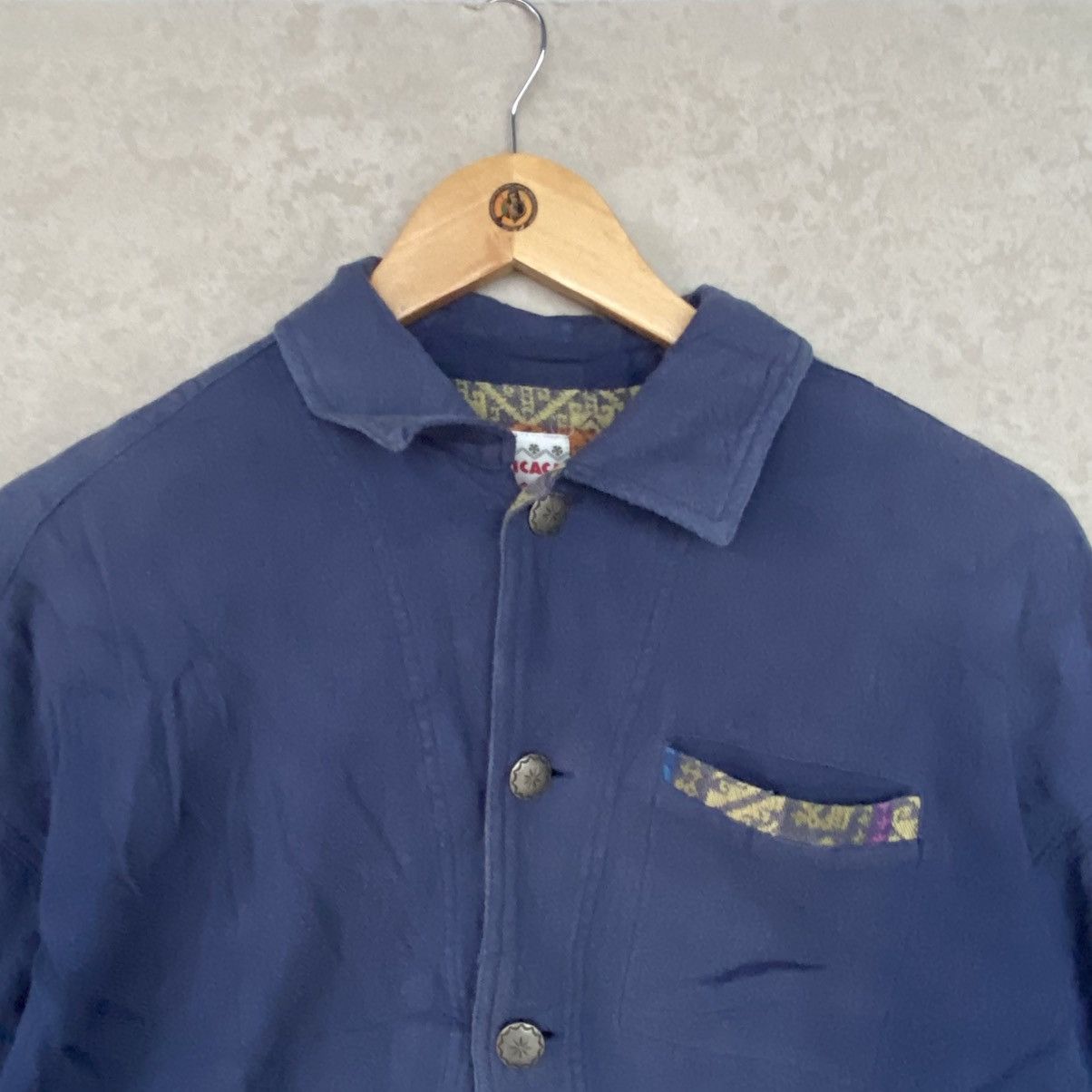 Other Vintage Titicaca Cotton Jacket Full Button Embroidered Blue Size M / US 6-8 / IT 42-44 - 4 Thumbnail
