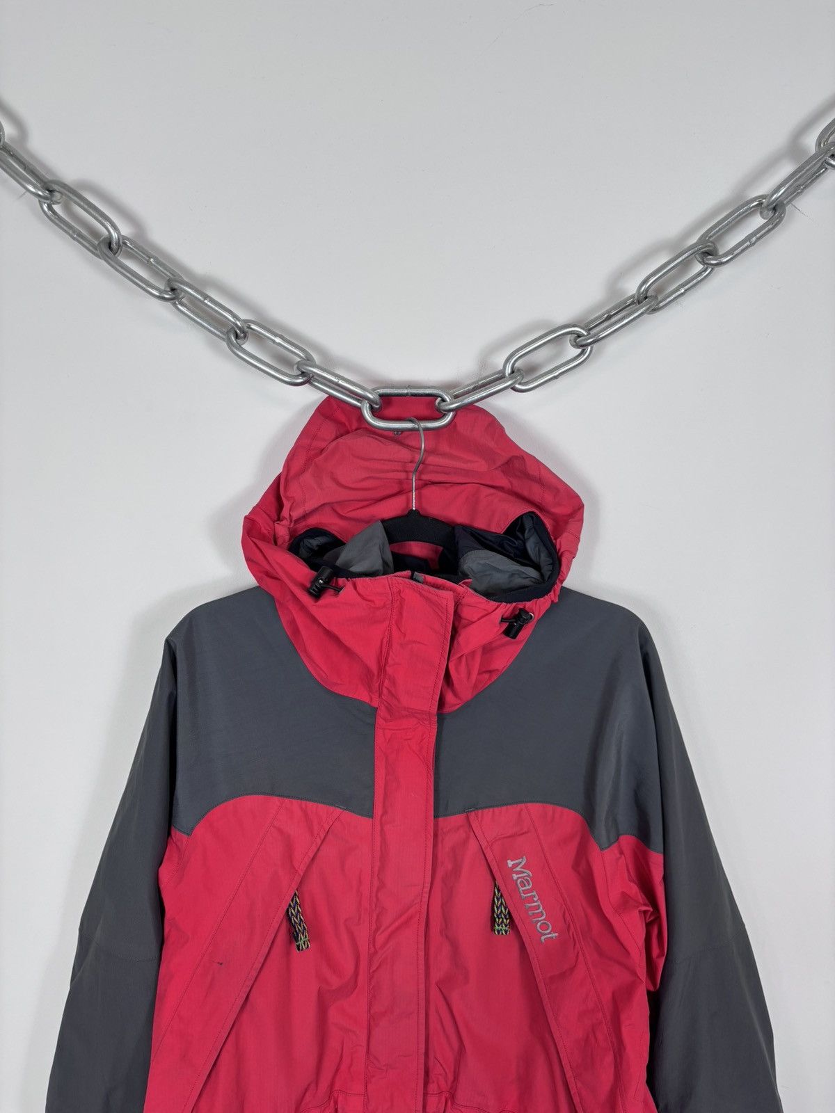 Marmot Marmot Gore-Tex Vintage Women’s Red/Grey Hooded Jacket Size L / US 10 / IT 46 - 4 Thumbnail