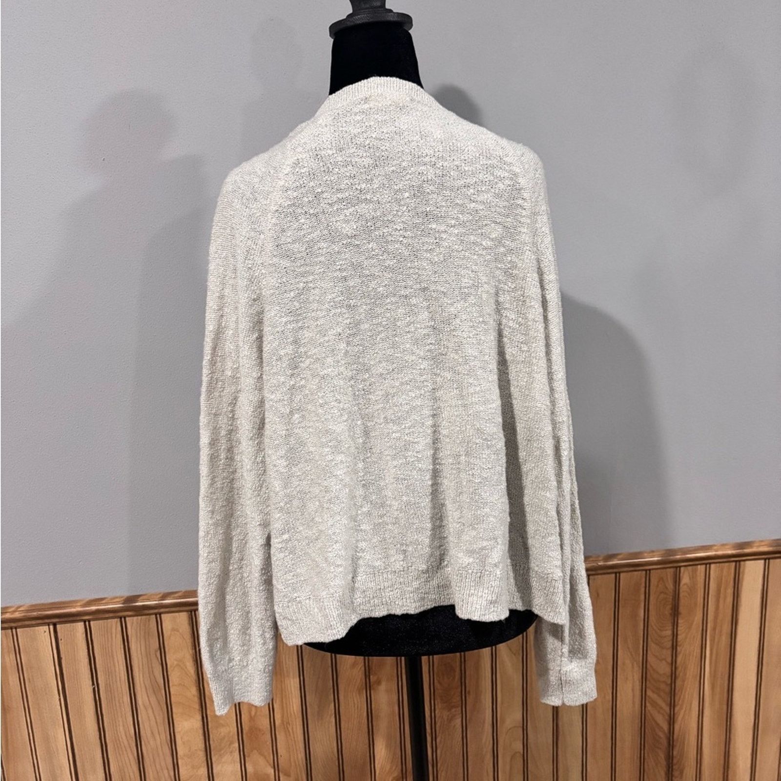 Other Maurices Light Gray Open-Front Cardigan Size XL / US 12-14 / IT 48-50 - 3 Thumbnail