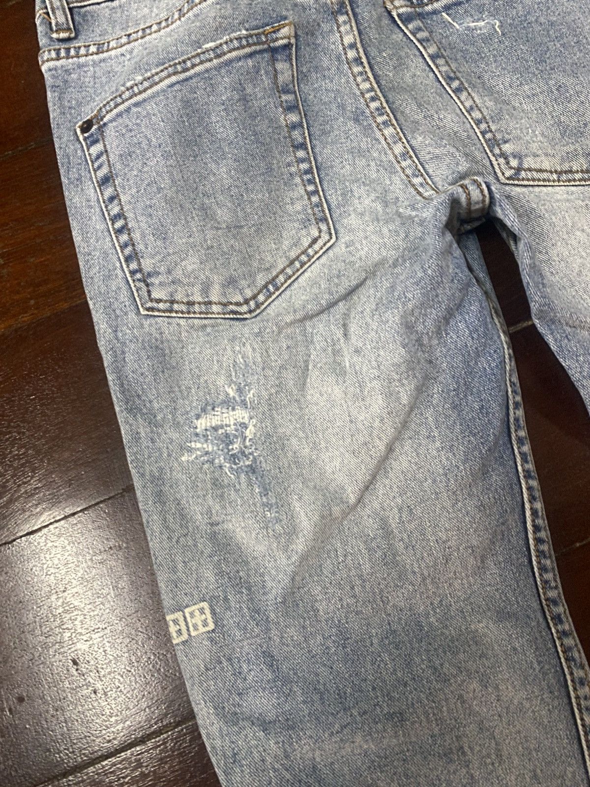 Ksubi Ksubi Jeans Mens Chitch Punk Thrashed Slim Blue distressed Size US 31 - 12 Thumbnail