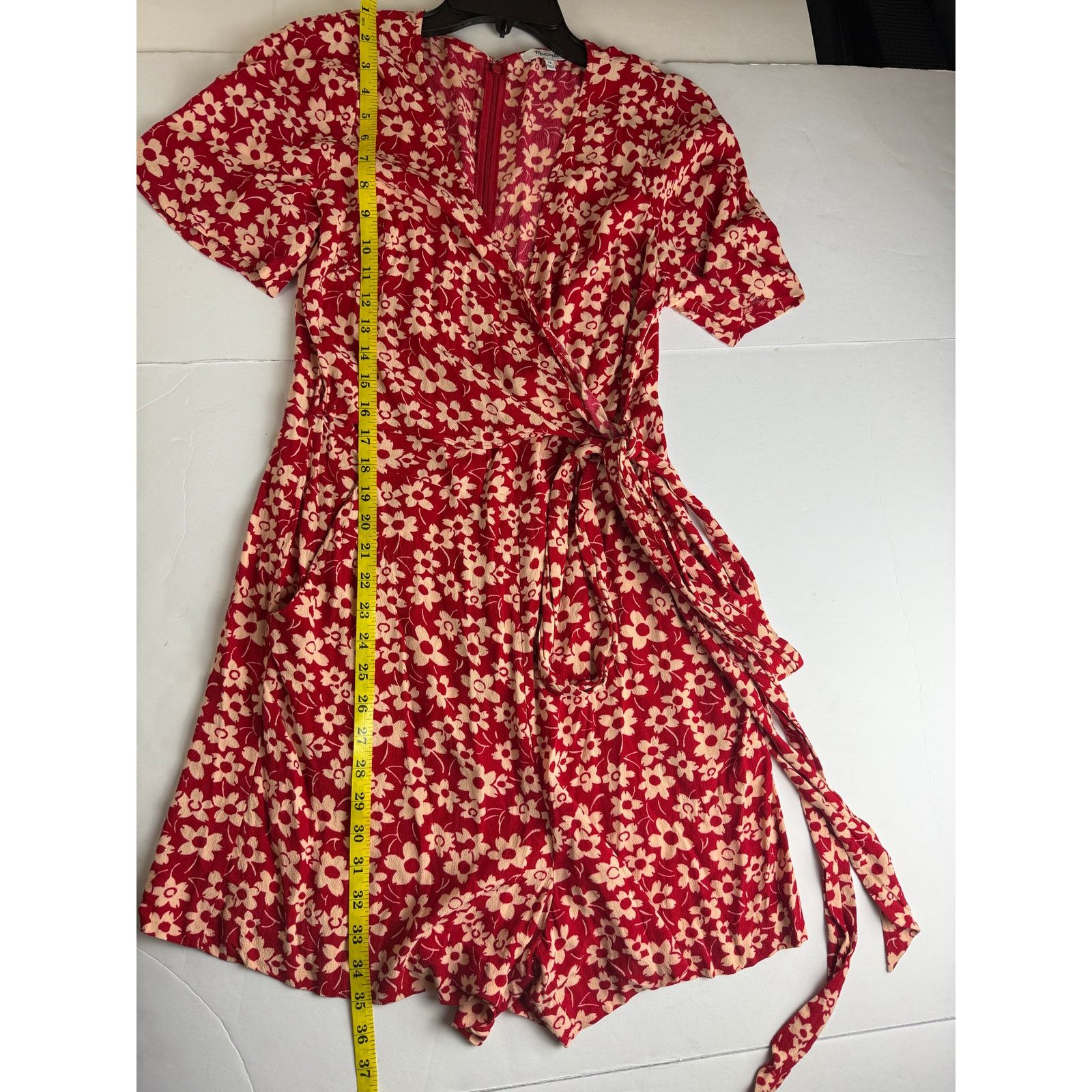 Madewell Madewell Wrap-Front Romper in Mini Daisy - Size 10 Size 32" / US 10 / IT 46 - 5 Thumbnail