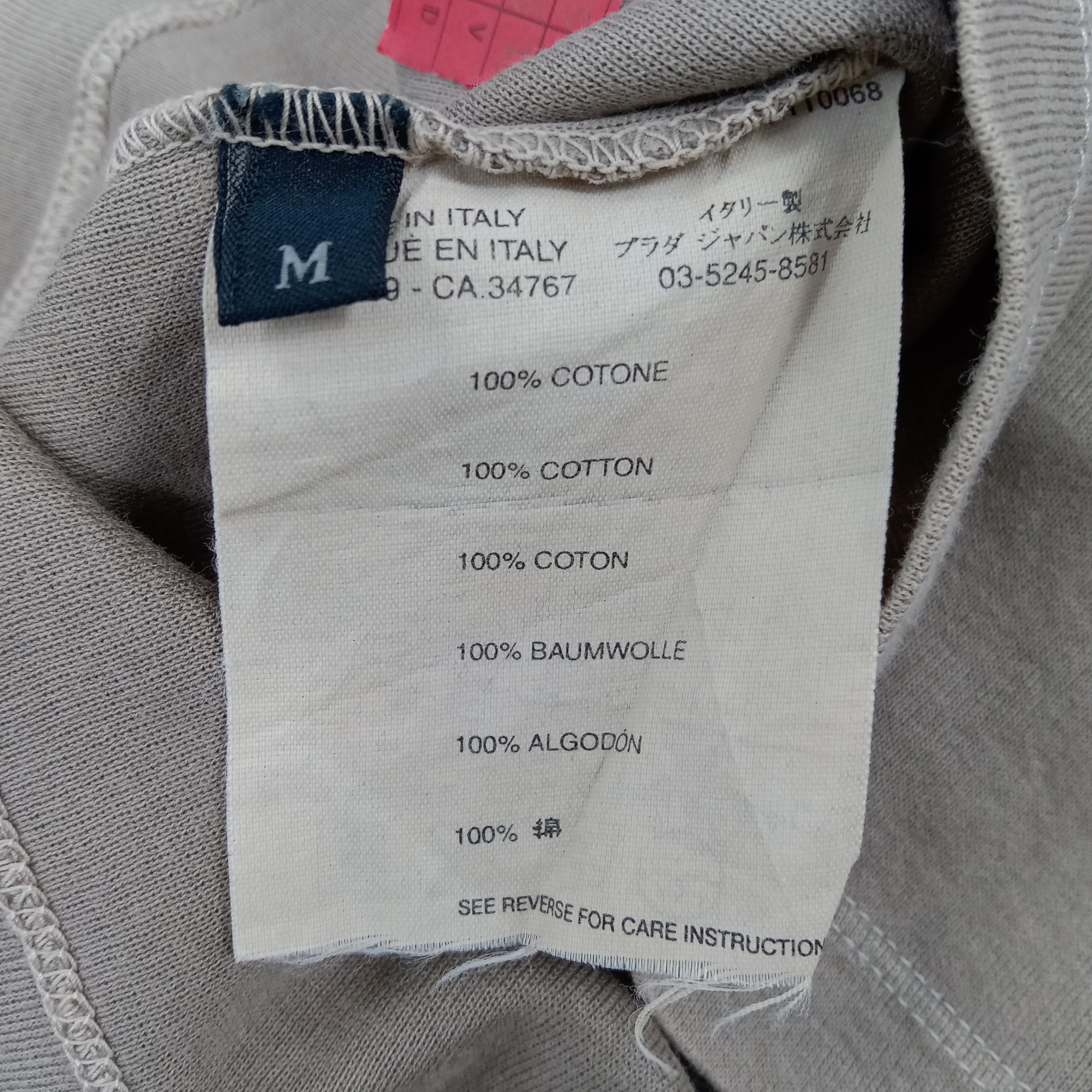Prada Prada Plain Italian Designer V Neck Tshirt Size US S / EU 44-46 / 1 - 7 Thumbnail