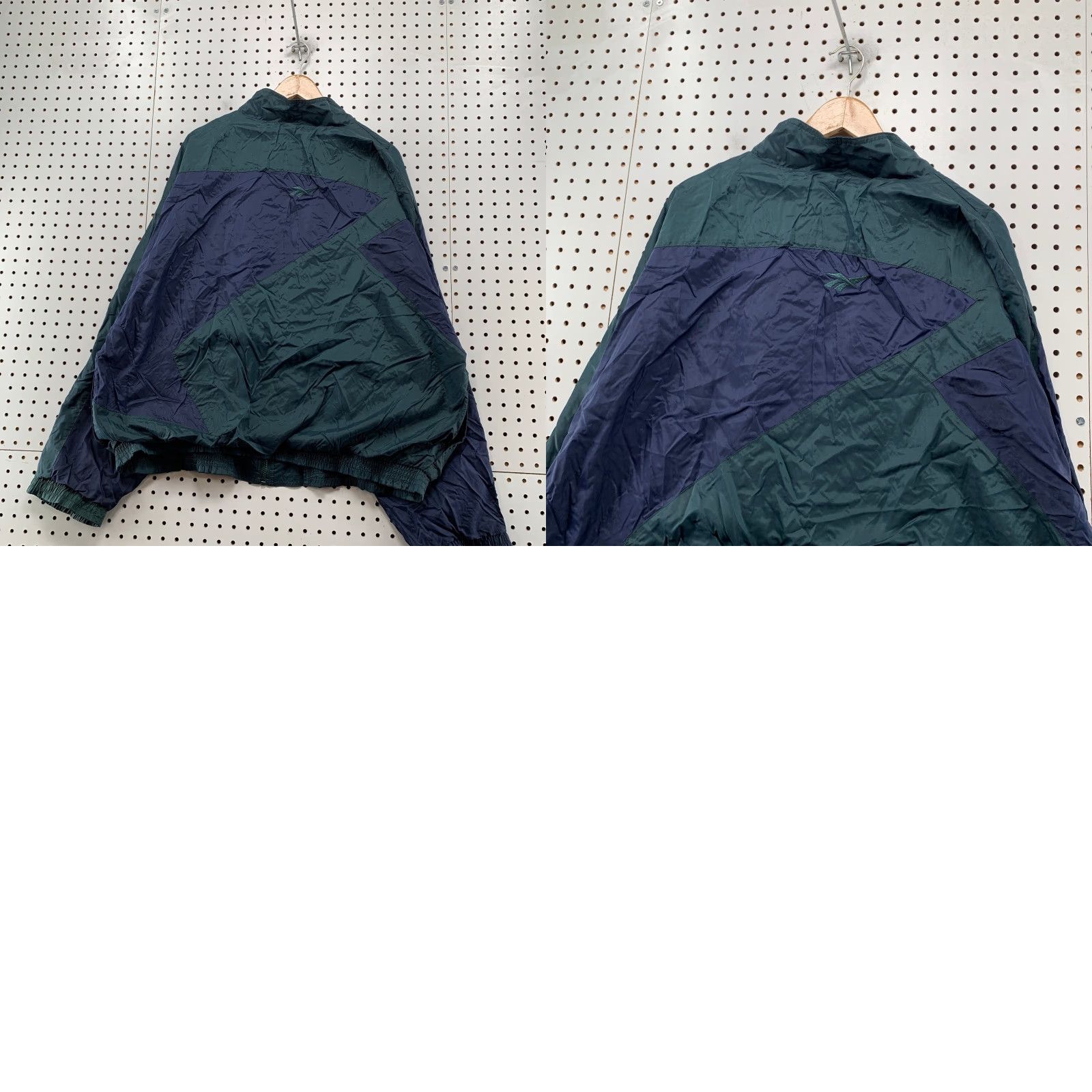 Reebok VINTAGE Reebok Windbreaker Jacket Mens XL Green Blue Nylon Lined Oversized Size US XL / EU 56 / 4 - 9 Thumbnail