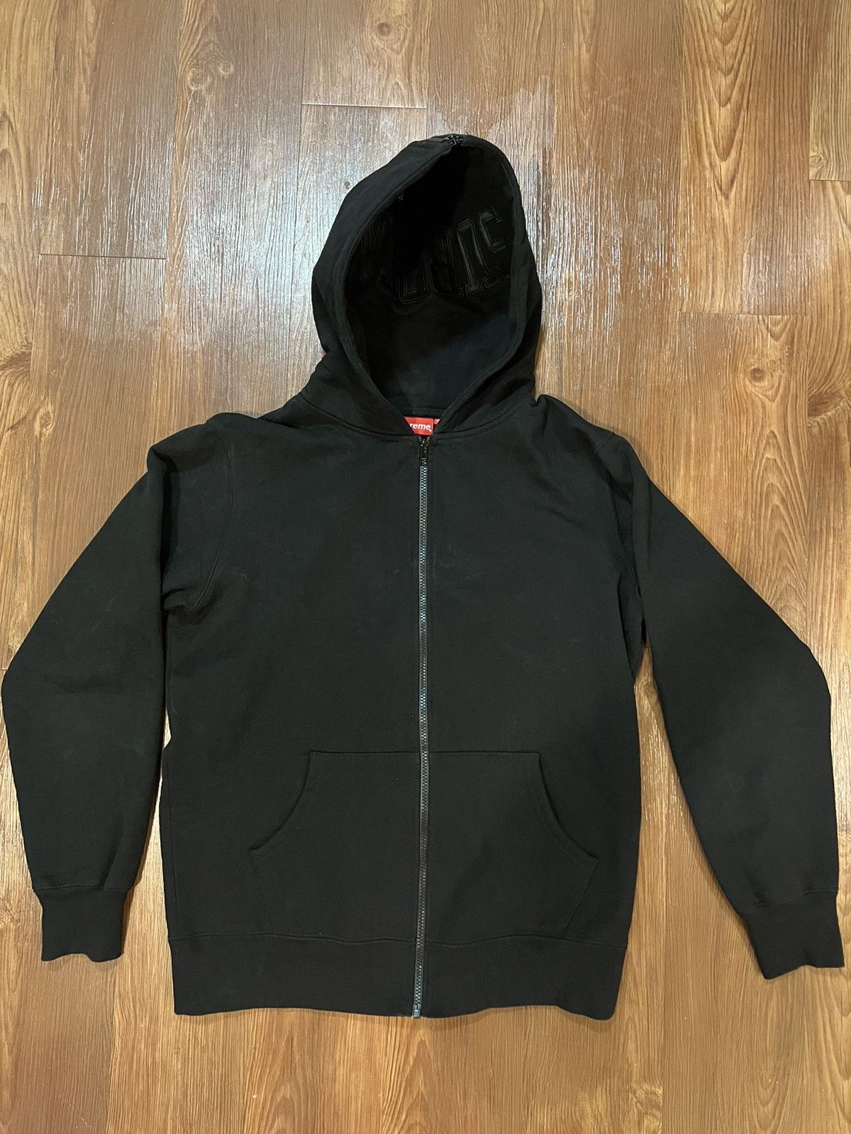 Hypebeast Supreme Split Hood Zip Up Sweater FW16 Black Rare Hoodie Size US L / EU 52-54 / 3 - 3 Thumbnail