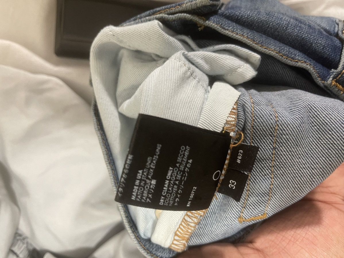 Amiri mx1 jeans w/ black bandana patches