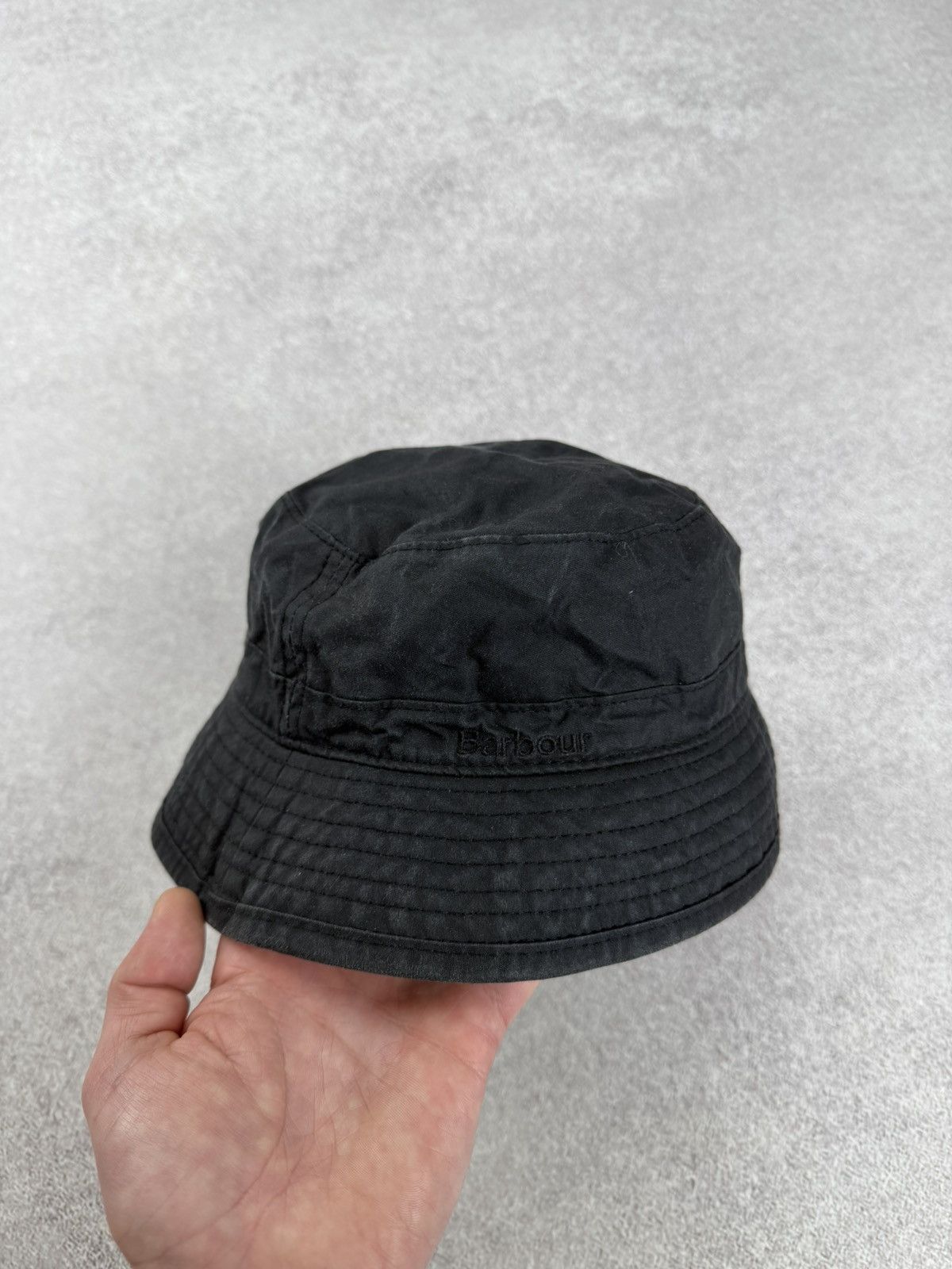 Barbour Barbour Waxed Bucket Hat Black Unisex Size S Size ONE SIZE - 5 Thumbnail