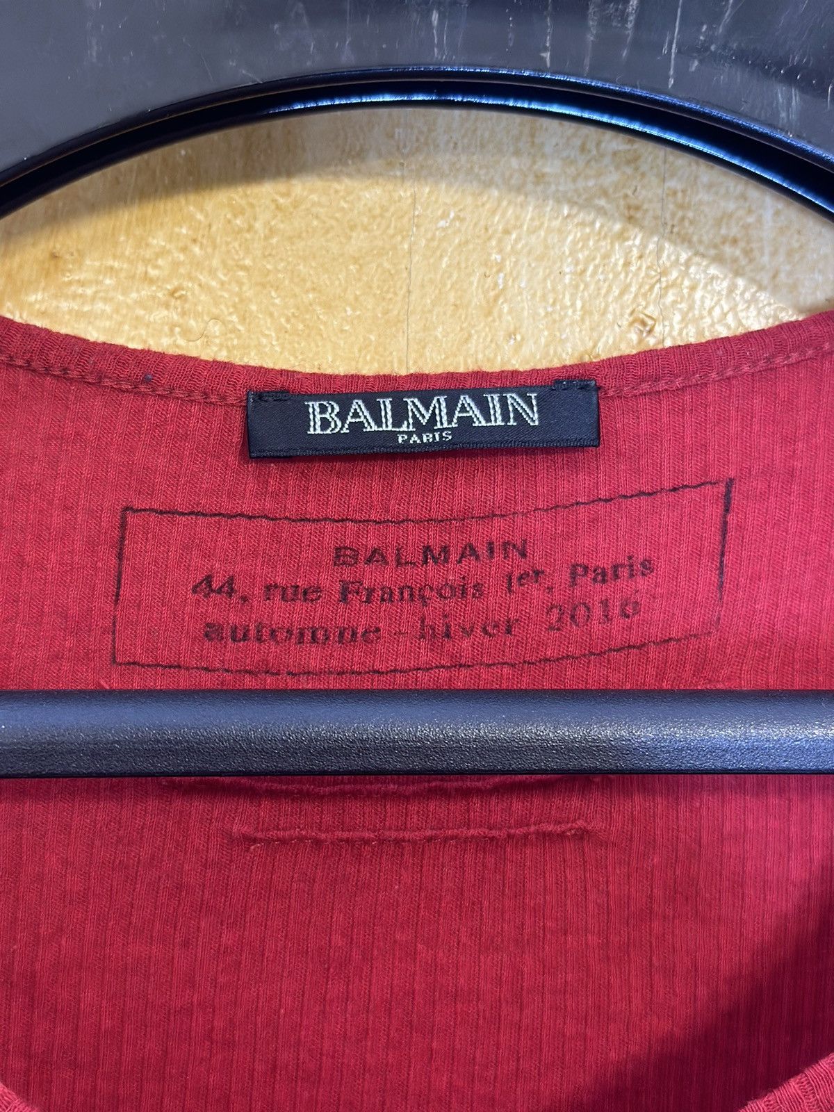 Balmain Rib Knit T-Shirt Size US L / EU 52-54 / 3 - 5 Thumbnail