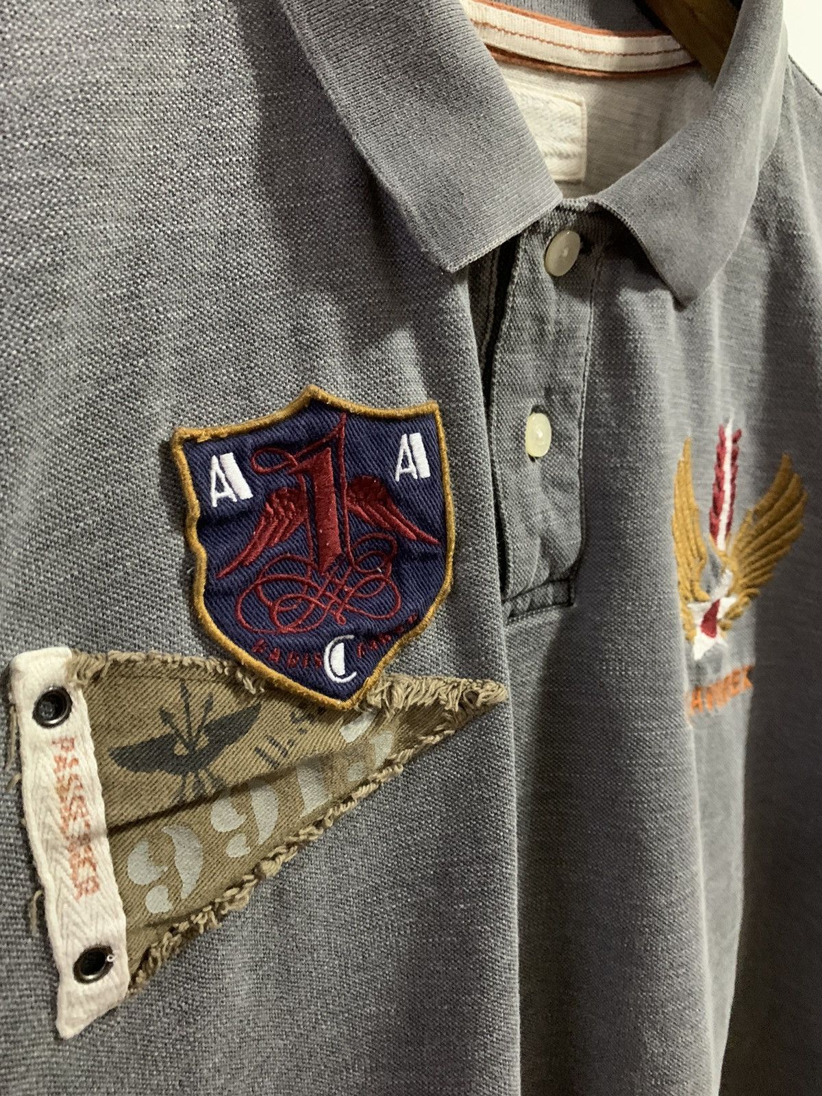 Avirex AVIREX “AERONAUTIQUE VIA AVIREX” Polo Shirt Size US M / EU 48-50 / 2 - 3 Thumbnail