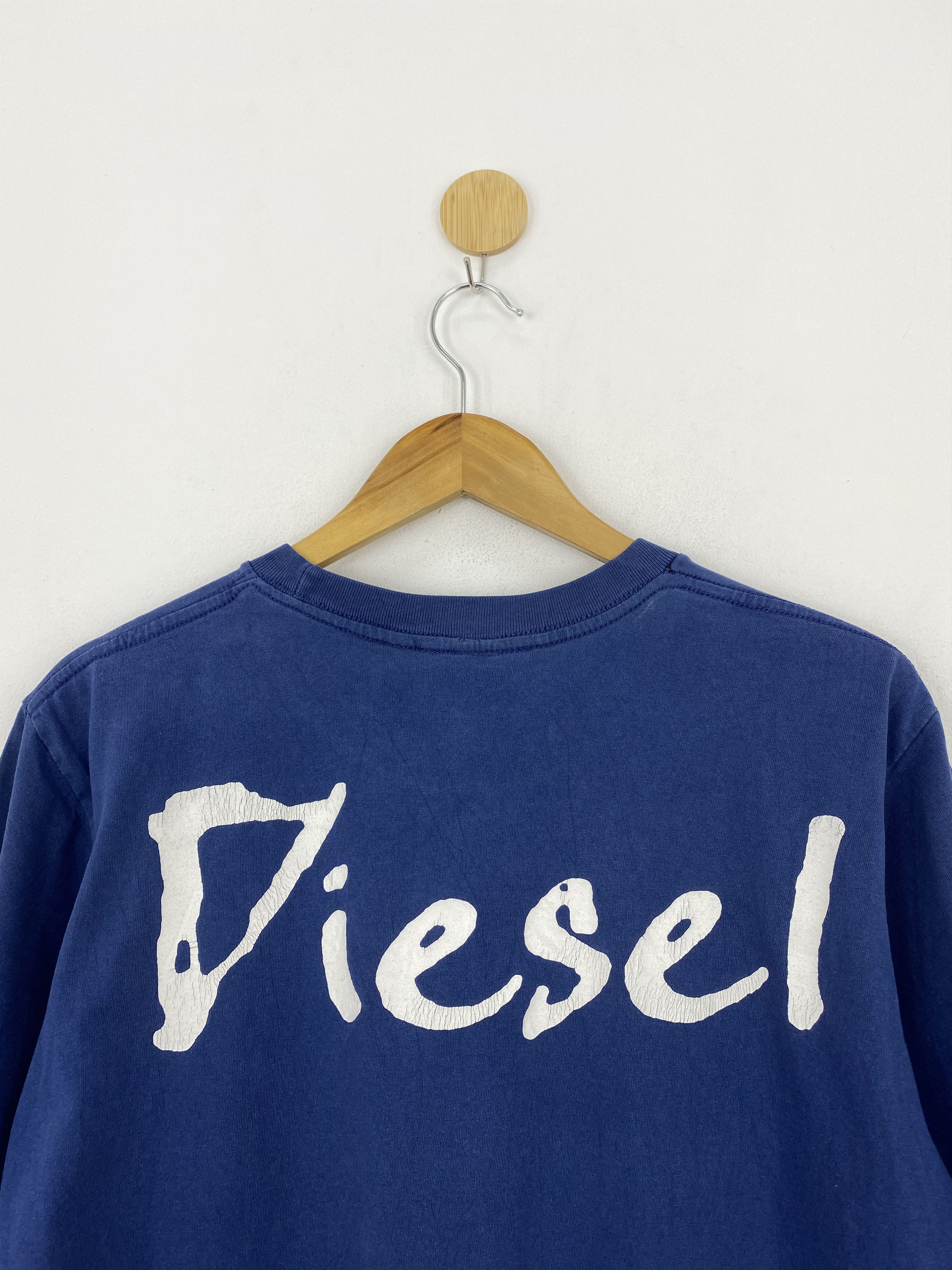 Designer × Diesel × Vintage Vintage 90s Diesel Big Logo Crewneck T-shirt TA0528 Size US L / EU 52-54 / 3 - 4 Thumbnail