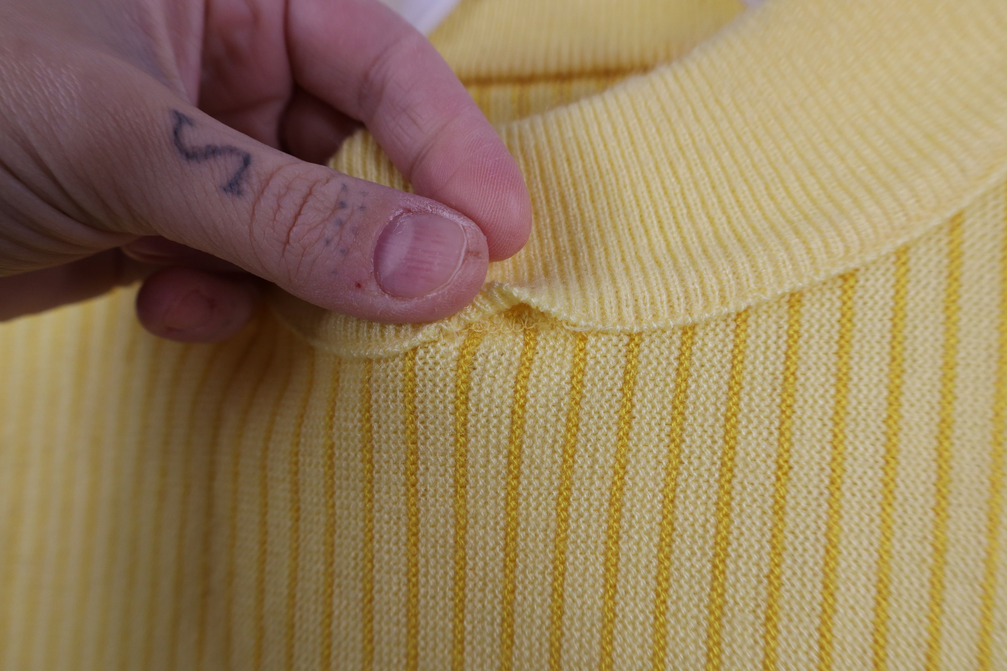 Vintage Vintage 50s Streetwear Short Sleeve Ringer Mock Neck Sweater Size US S / EU 44-46 / 1 - 5 Thumbnail