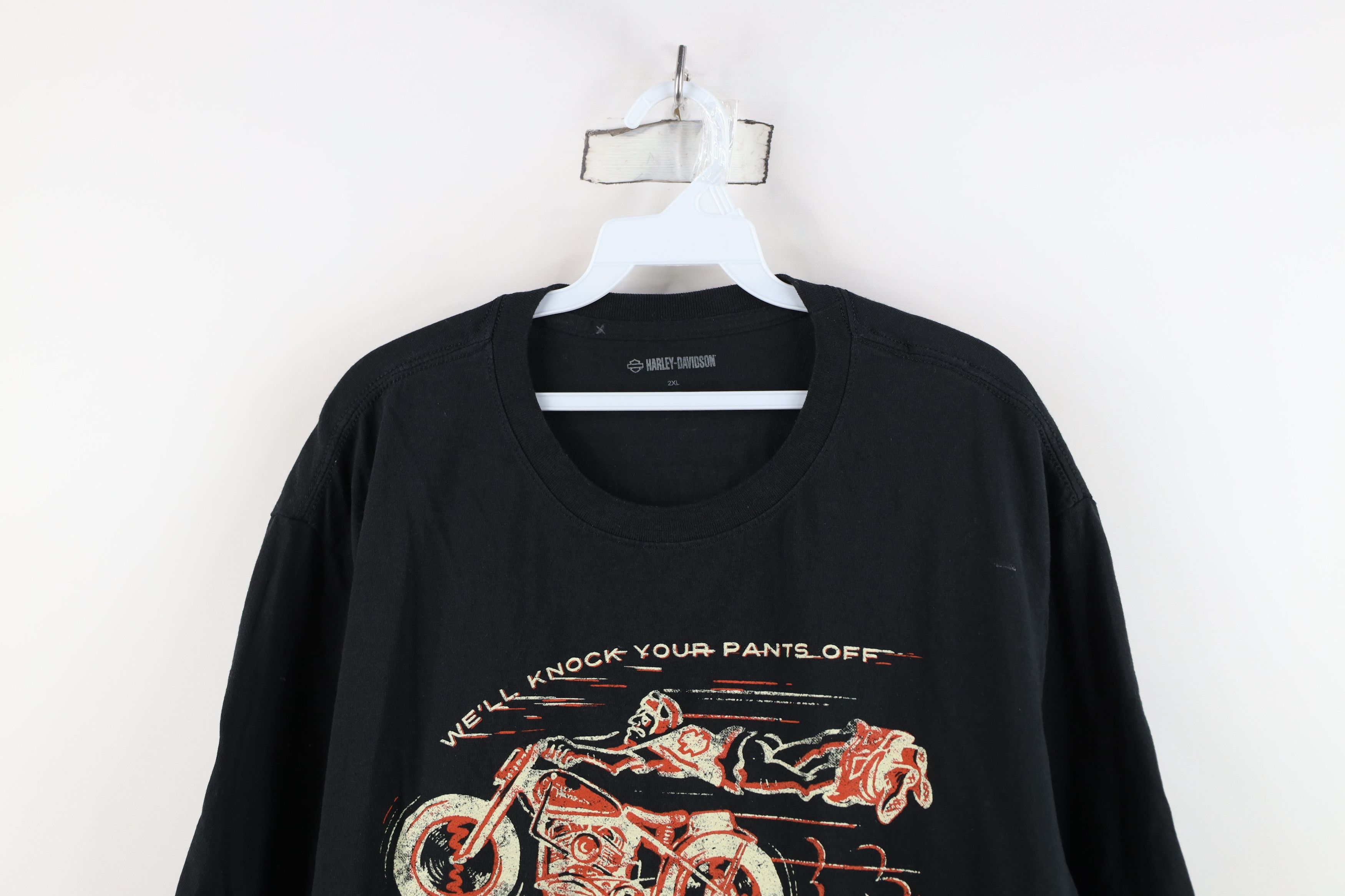 Harley Davidson Y2K Harley Davidson Spell Motorcycle Riding T-Shirt Black Size US XXL / EU 58 / 5 - 2 Thumbnail