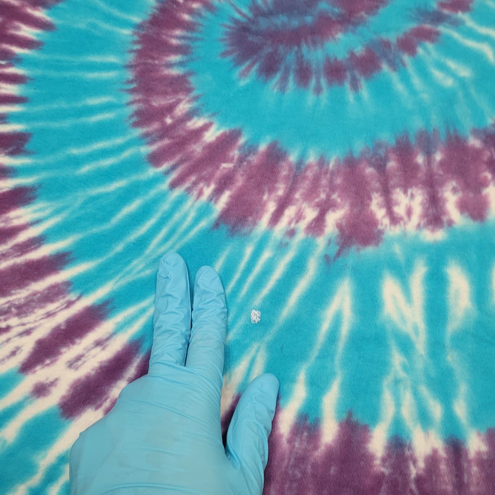 Fruit Of The Loom VTG 80s Single Stitch Tie Dye T-Shirt M Blue Purple Hippie Size US M / EU 48-50 / 2 - 2 Thumbnail