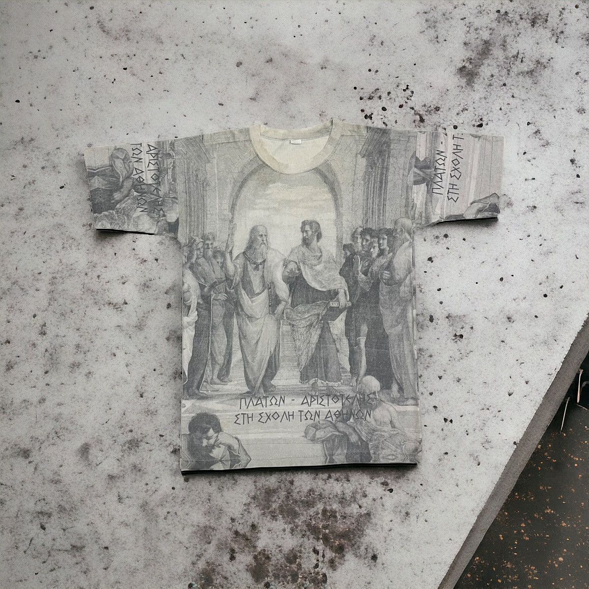 image of Archival Clothing x Art Vintage Fullprint Made In Greece in White, Men's (Size Large)