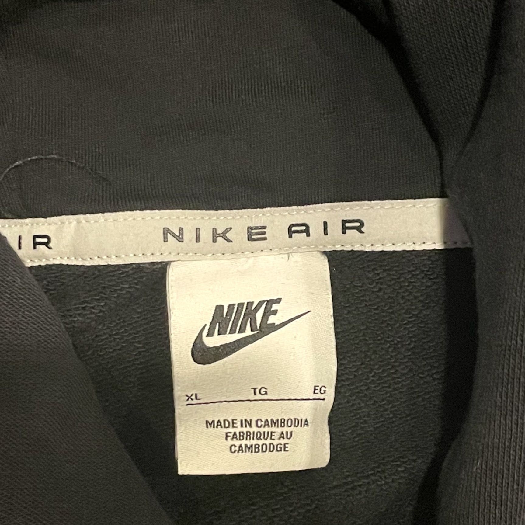 Nike VINTAGE Nike Air Fleece Oversized Hoodie Womens XL Black Swoosh Logo Sweatshirt DQ8915 Size XL / US 12-14 / IT 48-50 - 7 Thumbnail