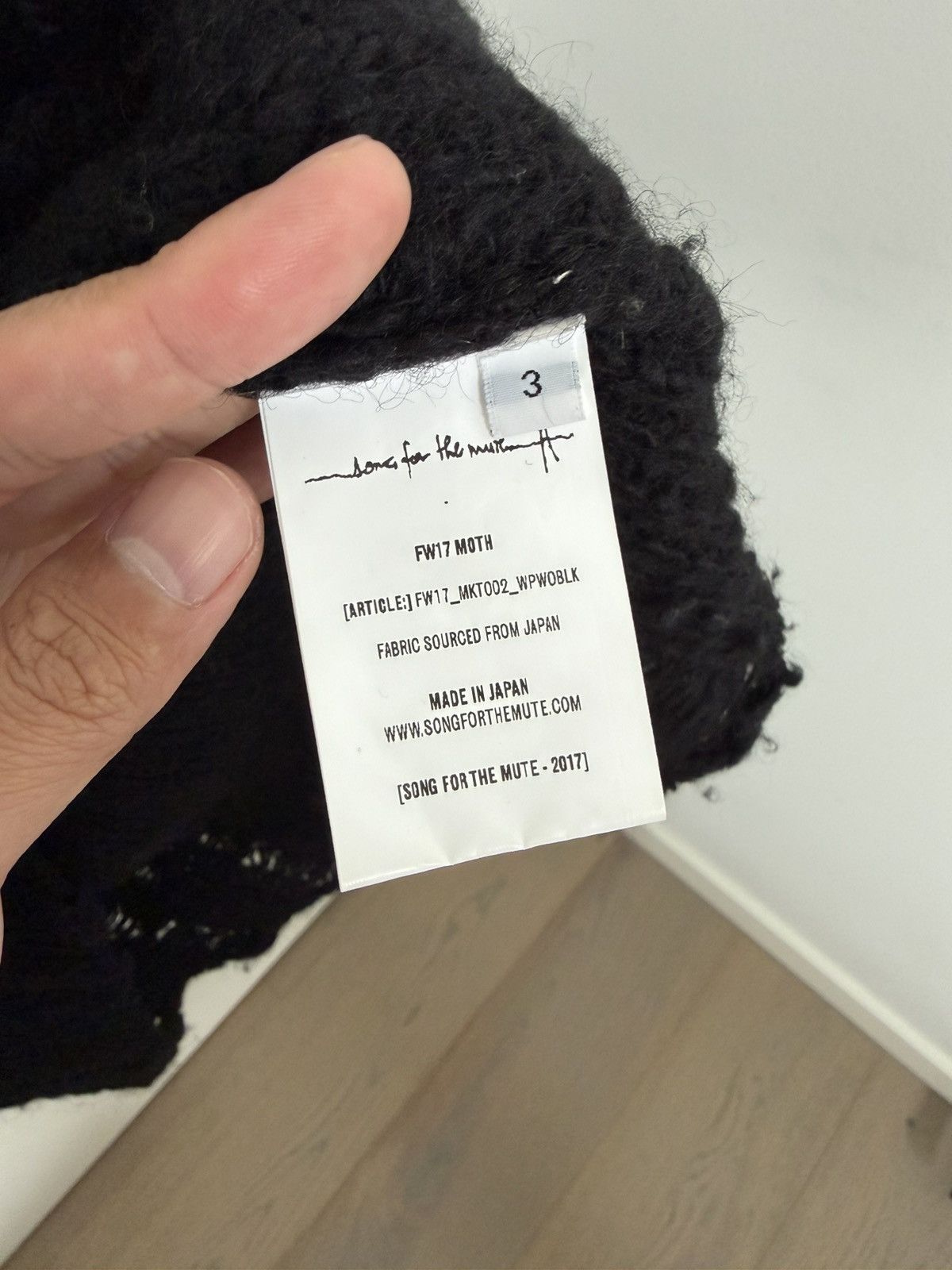 Song For The Mute FW17 Moth Alpaca Wool Distressed Sweater Size US L / EU 52-54 / 3 - 4 Thumbnail