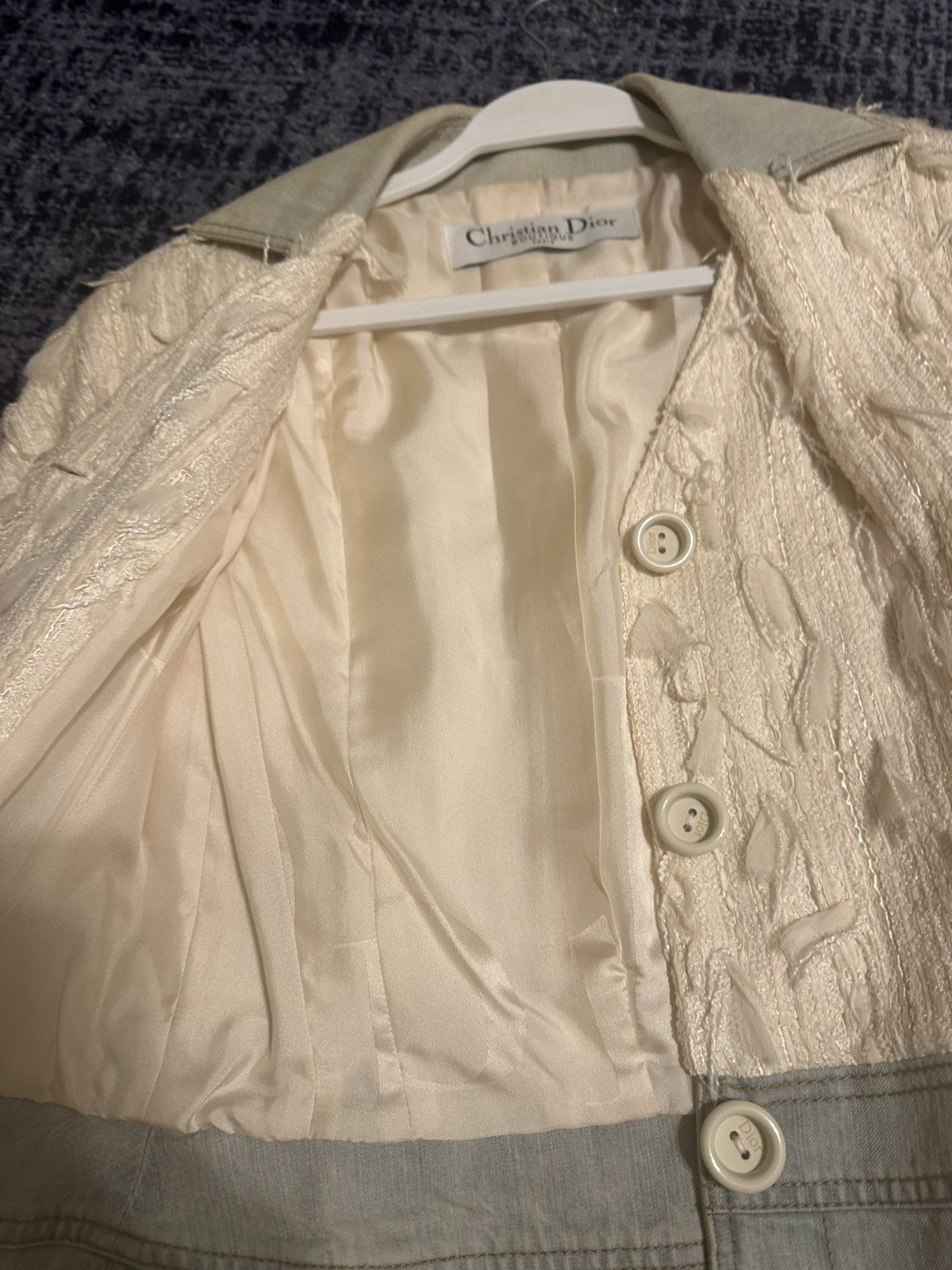 Dior Dior vintage rare blazer with denim and tweed Size S / US 4 / IT 40 - 6 Thumbnail