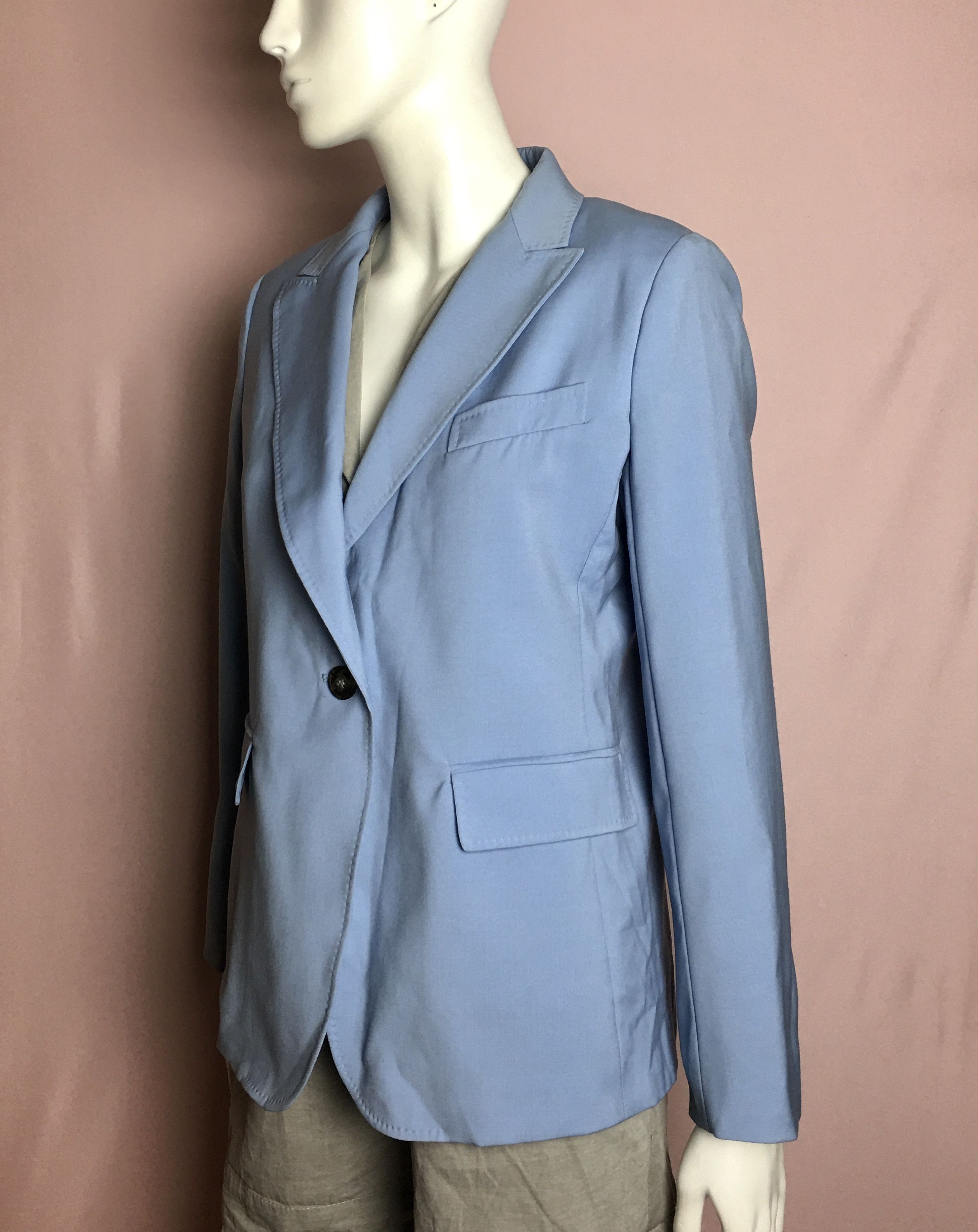 Weekend Max Mara Max Mara Weekend Gelosia Light Blue Wool Jacket Size M / US 6-8 / IT 42-44 - 3 Thumbnail