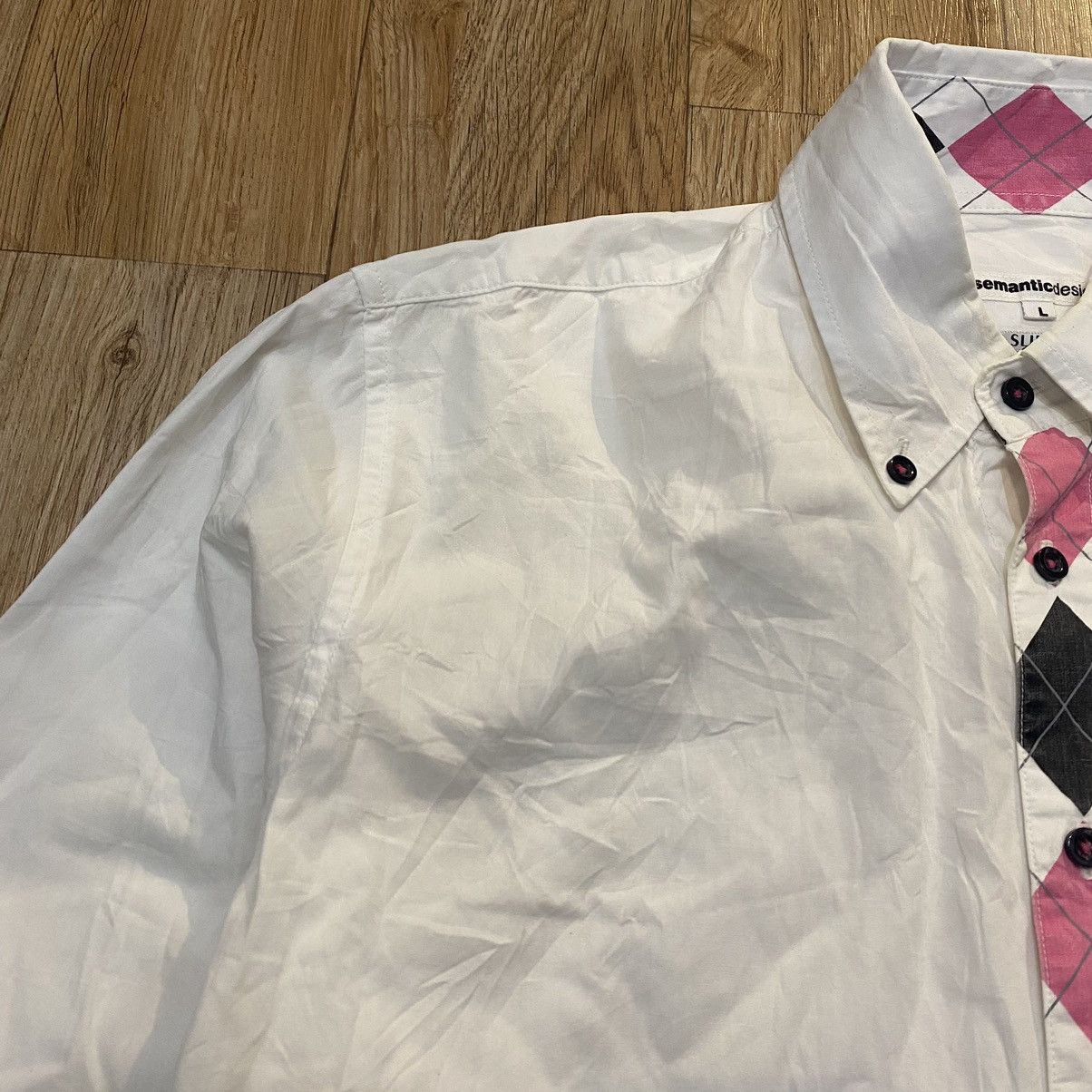 Japanese Brand 2000s Semantic Design Slim Fit Shirts Button Up Size US L / EU 52-54 / 3 - 5 Thumbnail