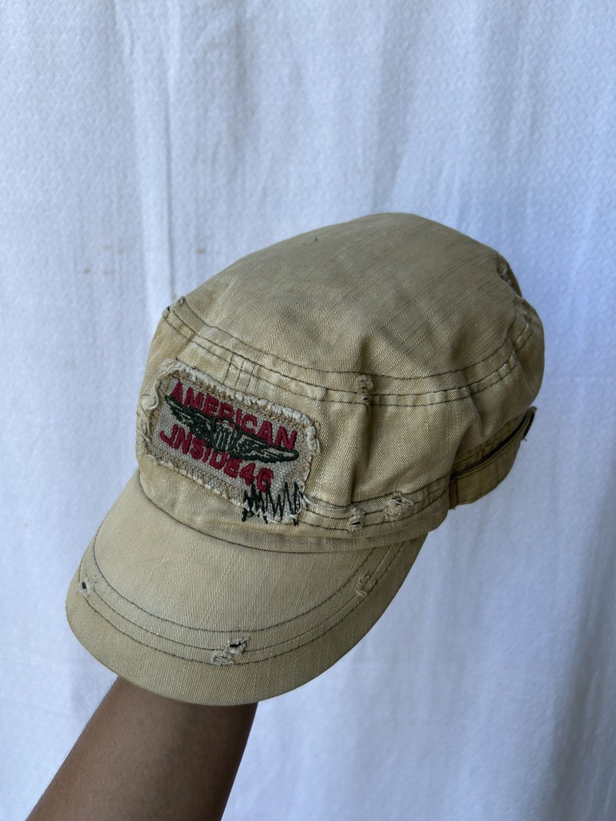 Japanese Brand American inside distressed commando patch style hats Size ONE SIZE - 1 Thumbnail