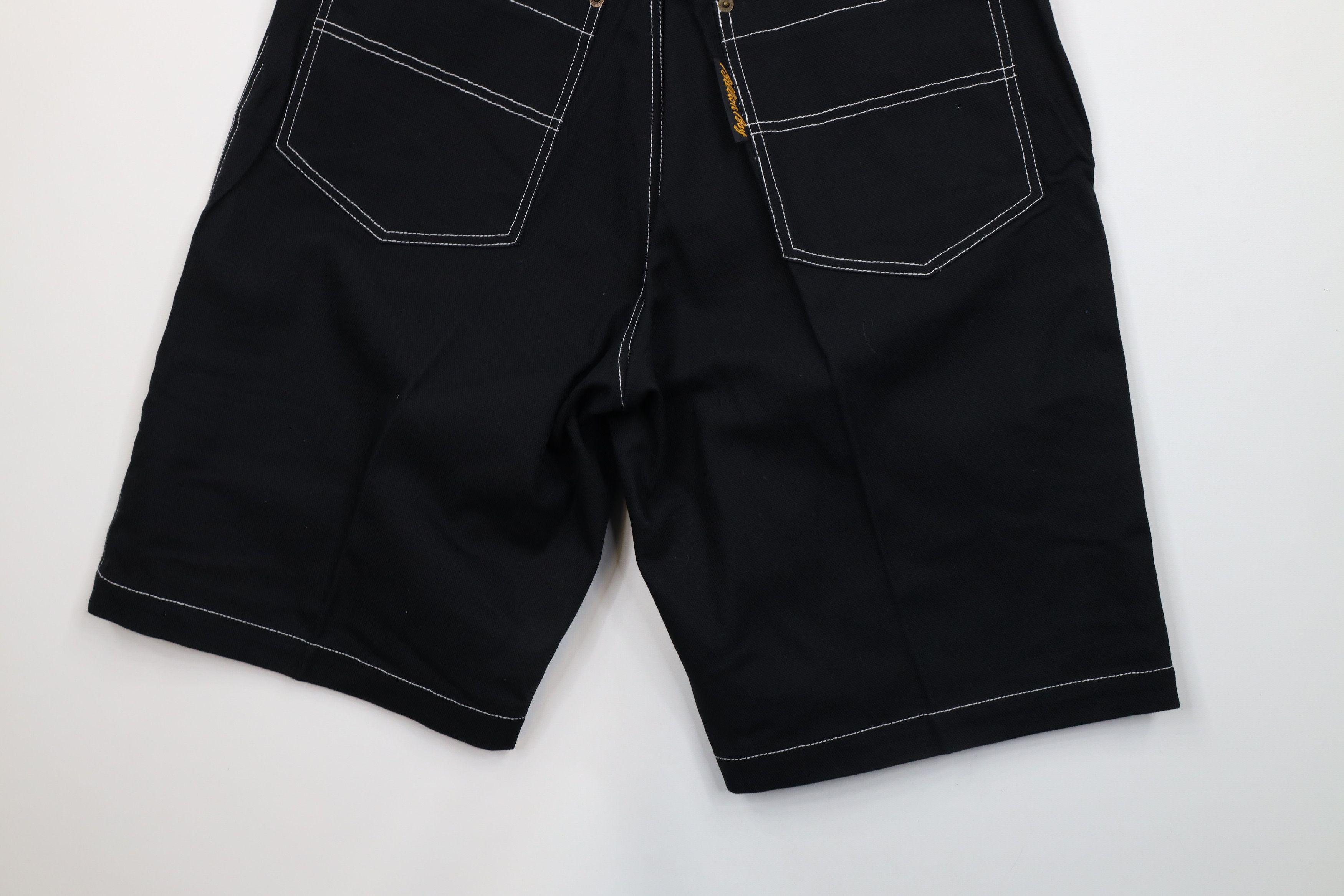 Vintage Deadstock Vintage 90s Streetwear Canvas Shorts Black Cotton Size US 30 / EU 46 - 9 Thumbnail