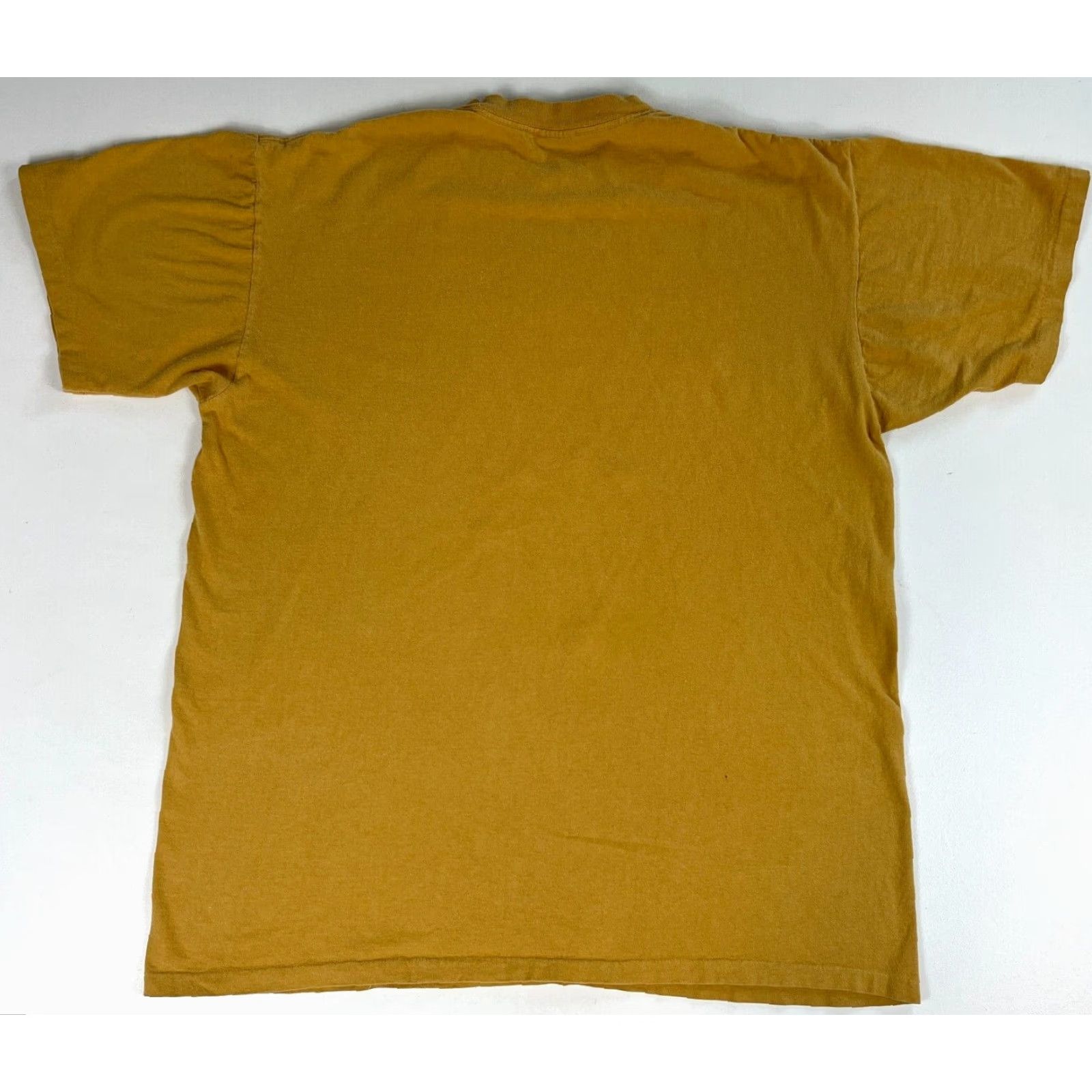Vintage VINTAGE Oneita T-Shirt Lions and Tigers and Bears, Oh My! XL Mustard Men Short Sleeve Crew Neck Nature 1990s Graphic Print Size US XL / EU 56 / 4 - 2 Thumbnail
