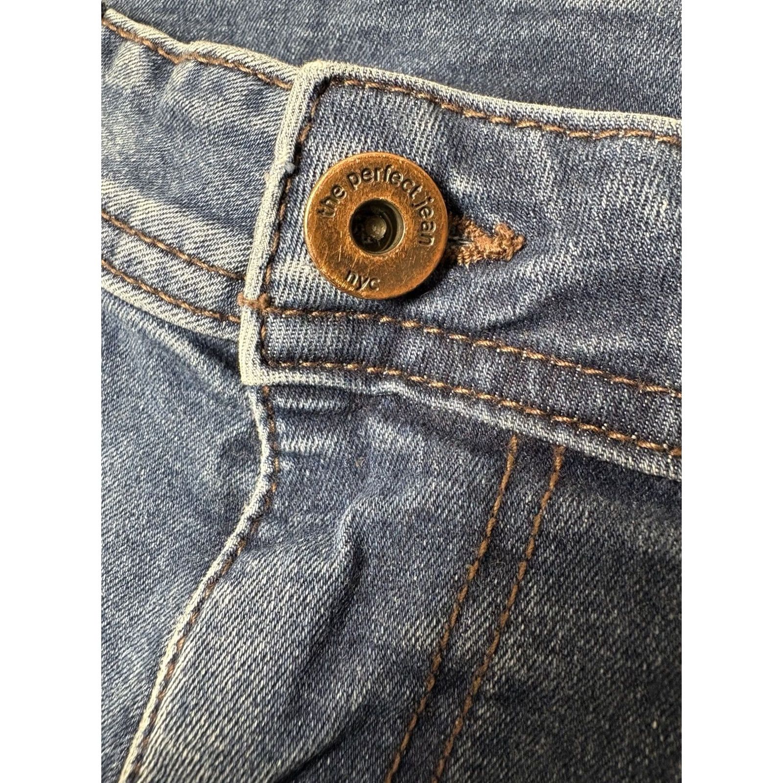 Vintage The Perfect Jean NYC Jeans Mens 35 Blue 35x32 Slim Thick Thicc Size US 35 - 3 Thumbnail