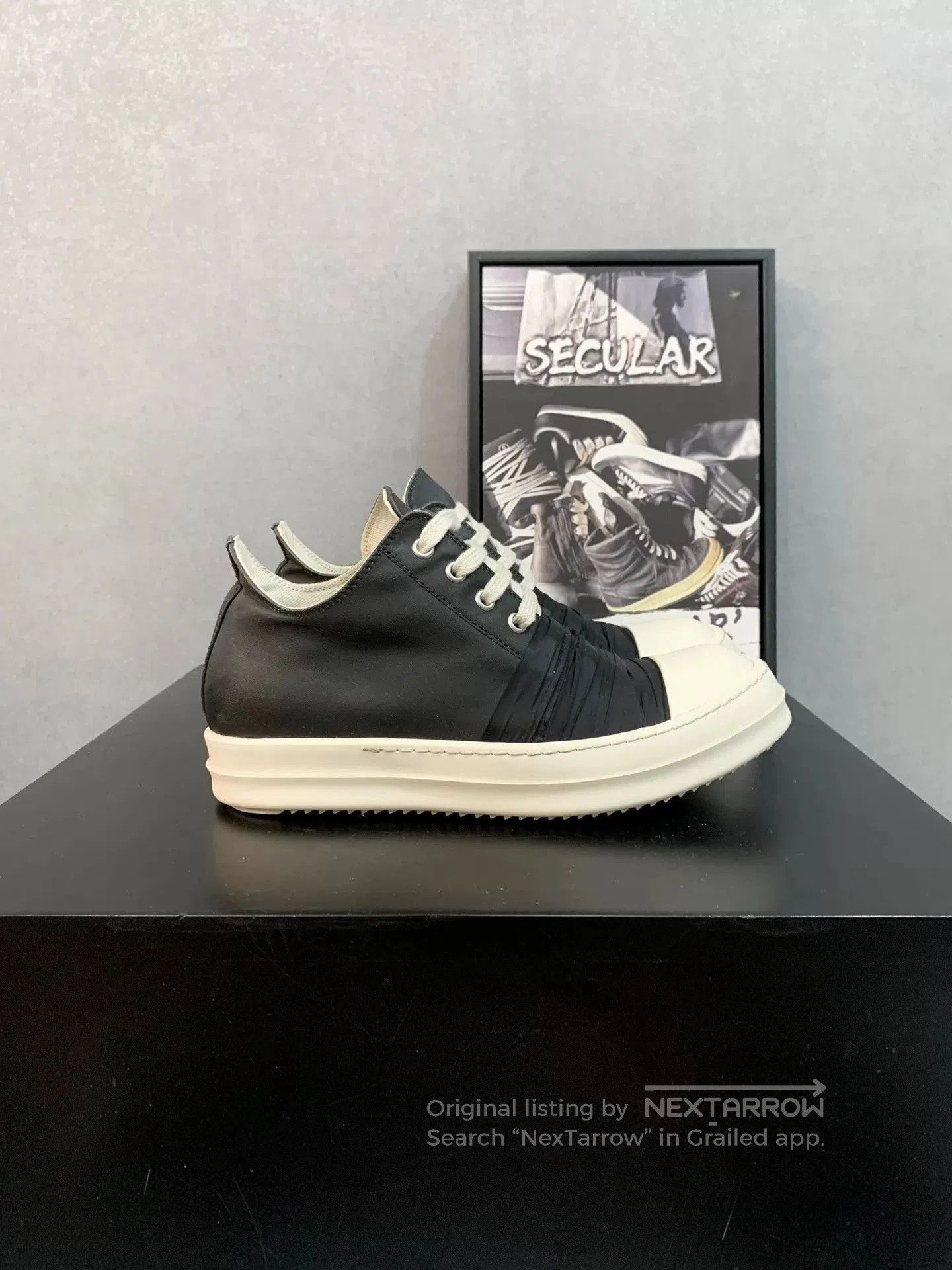 Rick Owens Rick Owens Black Silk Low. Size US 6.5 / IT 36.5 - 4 Thumbnail