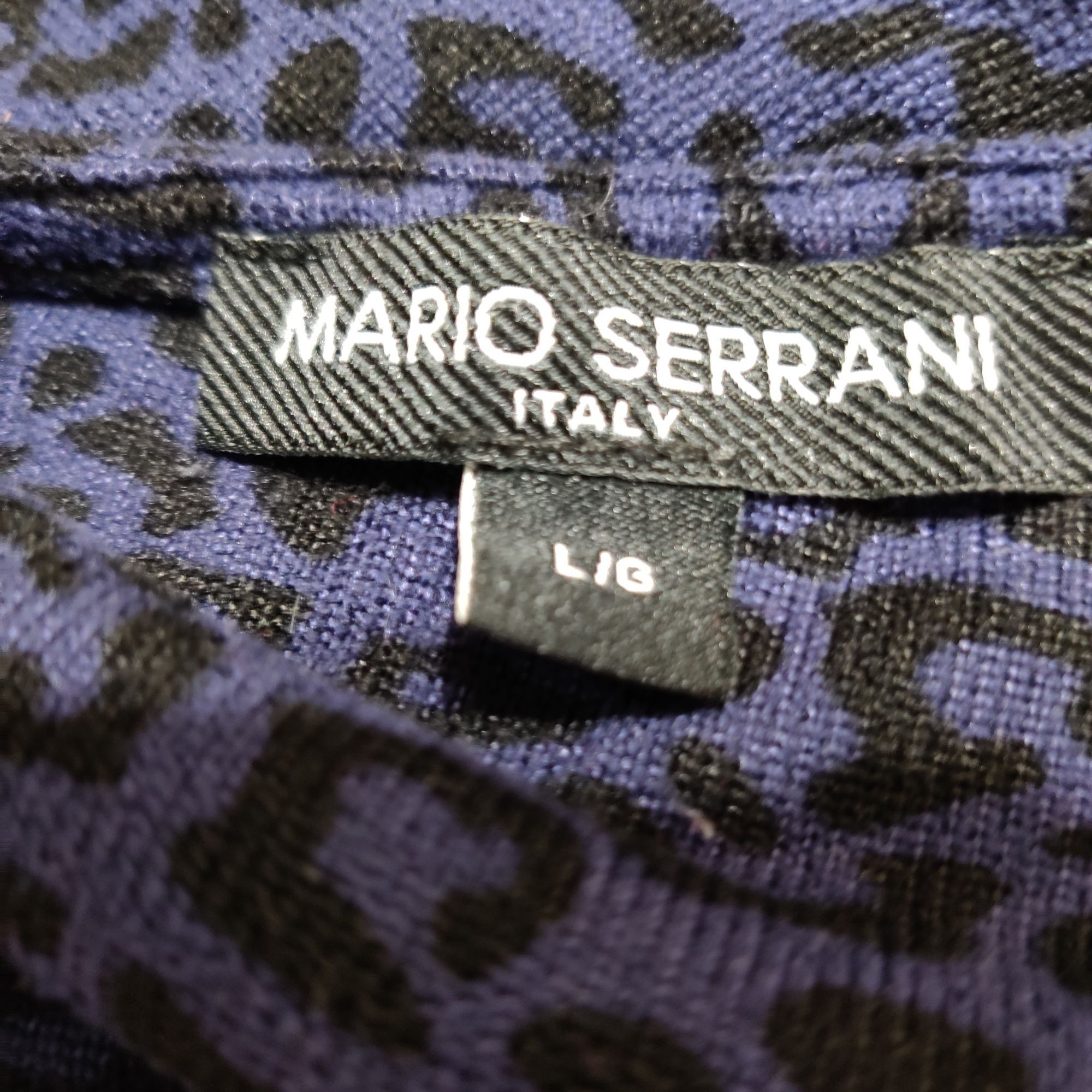 Other Mario Serrani Italy L Blue Black Leopard Print Long Sleeve S Size L / US 10 / IT 46 - 7 Thumbnail