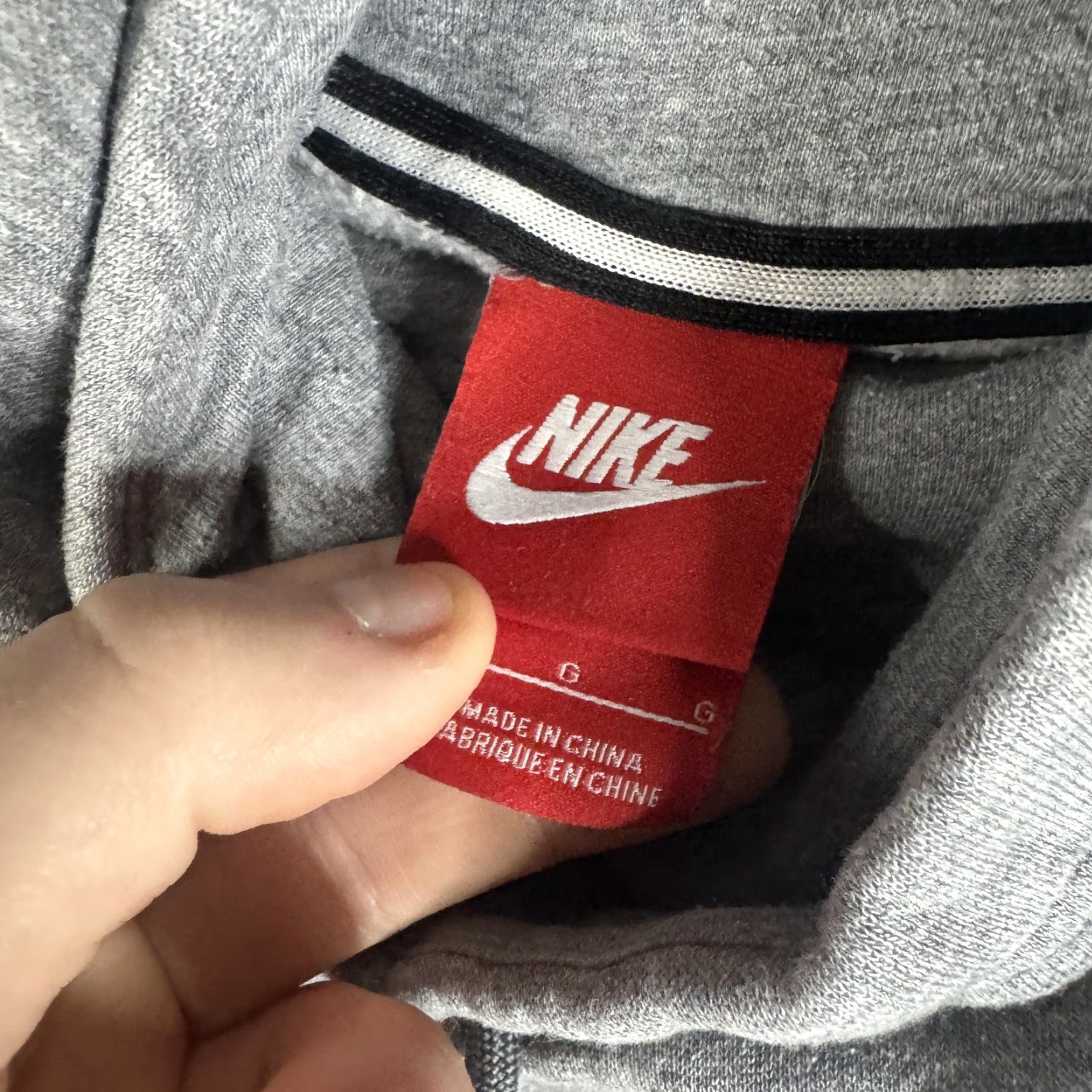 Nike Nike Hoodie Mens Large Gray Funnel Neck Fleece Pullover Sweatshirt Swoosh Logo Size US L / EU 52-54 / 3 - 7 Thumbnail