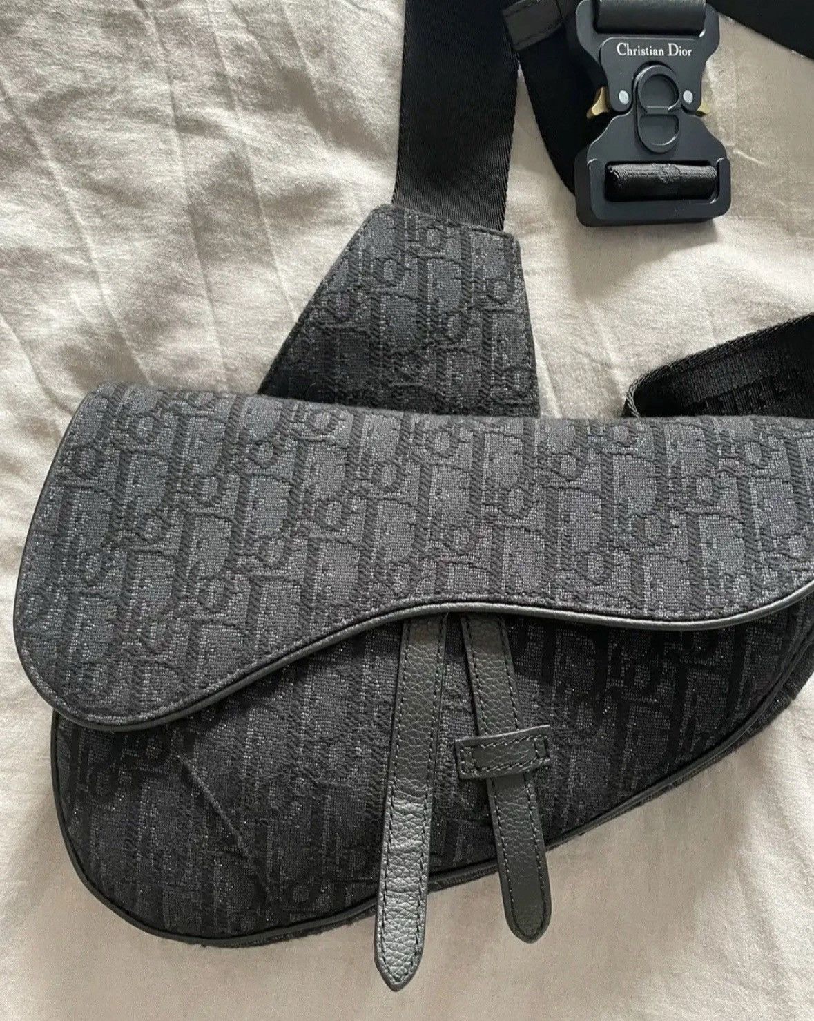 Dior Saddle Bag in Black, Men's