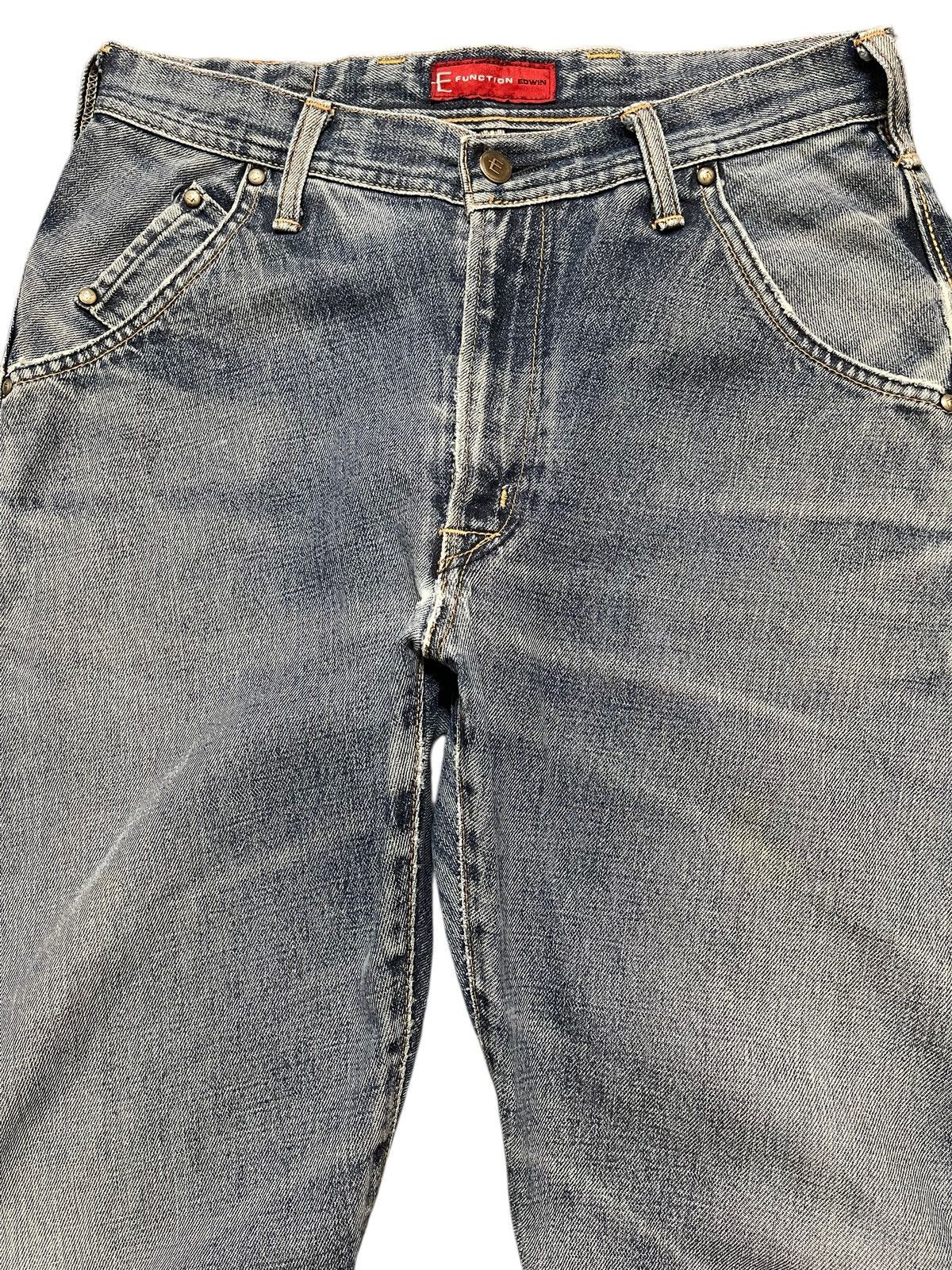 Edwin Vintage Edwin E-Function Blue Faded Wash Clawmark Loose Fits Size US 30 / EU 46 - 3 Thumbnail