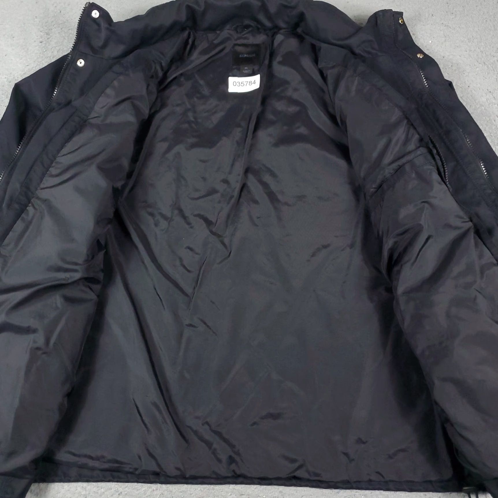 Express Express Jacket Mens Size XL Black Button Full Zip Up Winter Coat Adult Size US XL / EU 56 / 4 - 5 Thumbnail